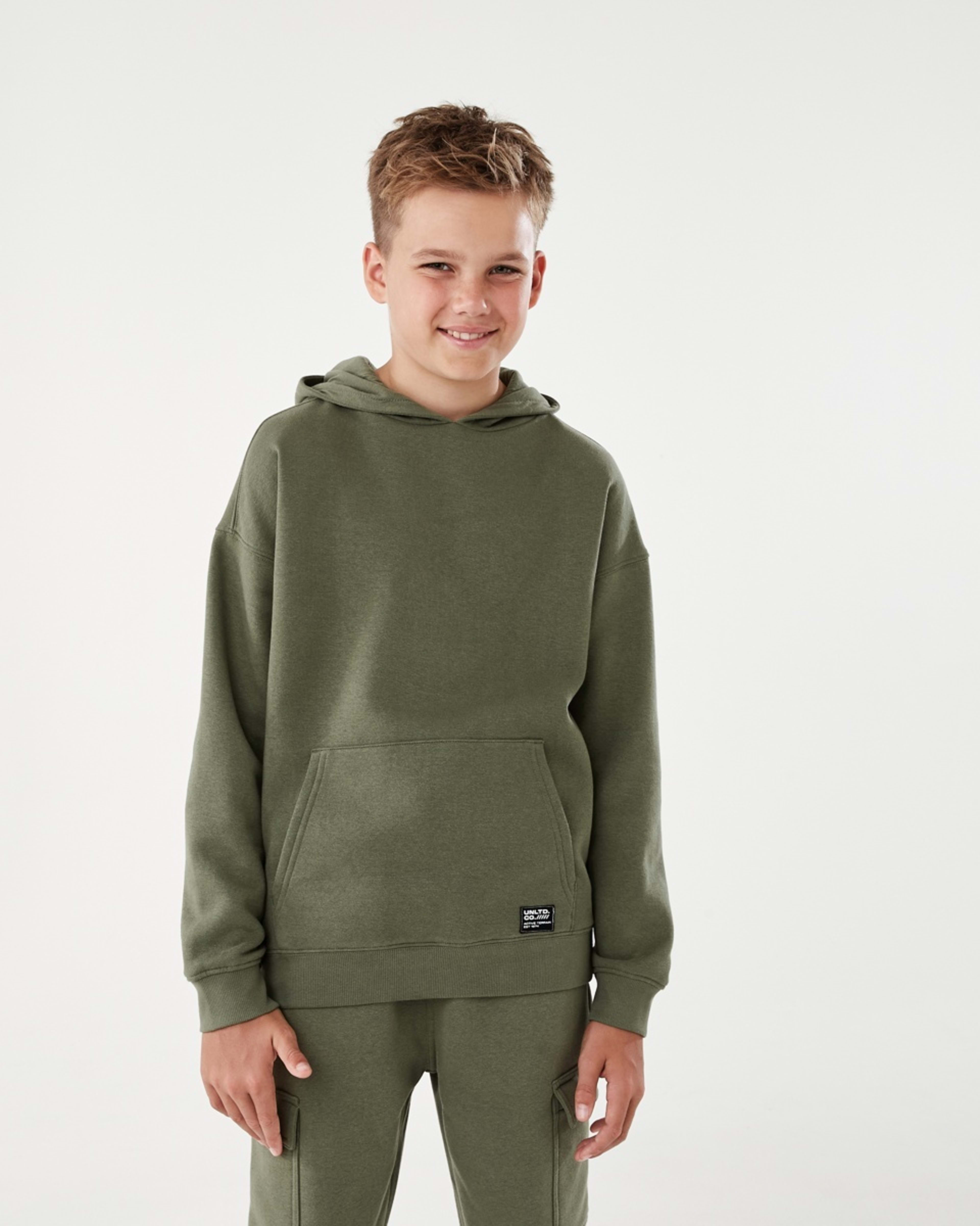 1 Oversized Hoodie With Pocket Grn 4 Leaf