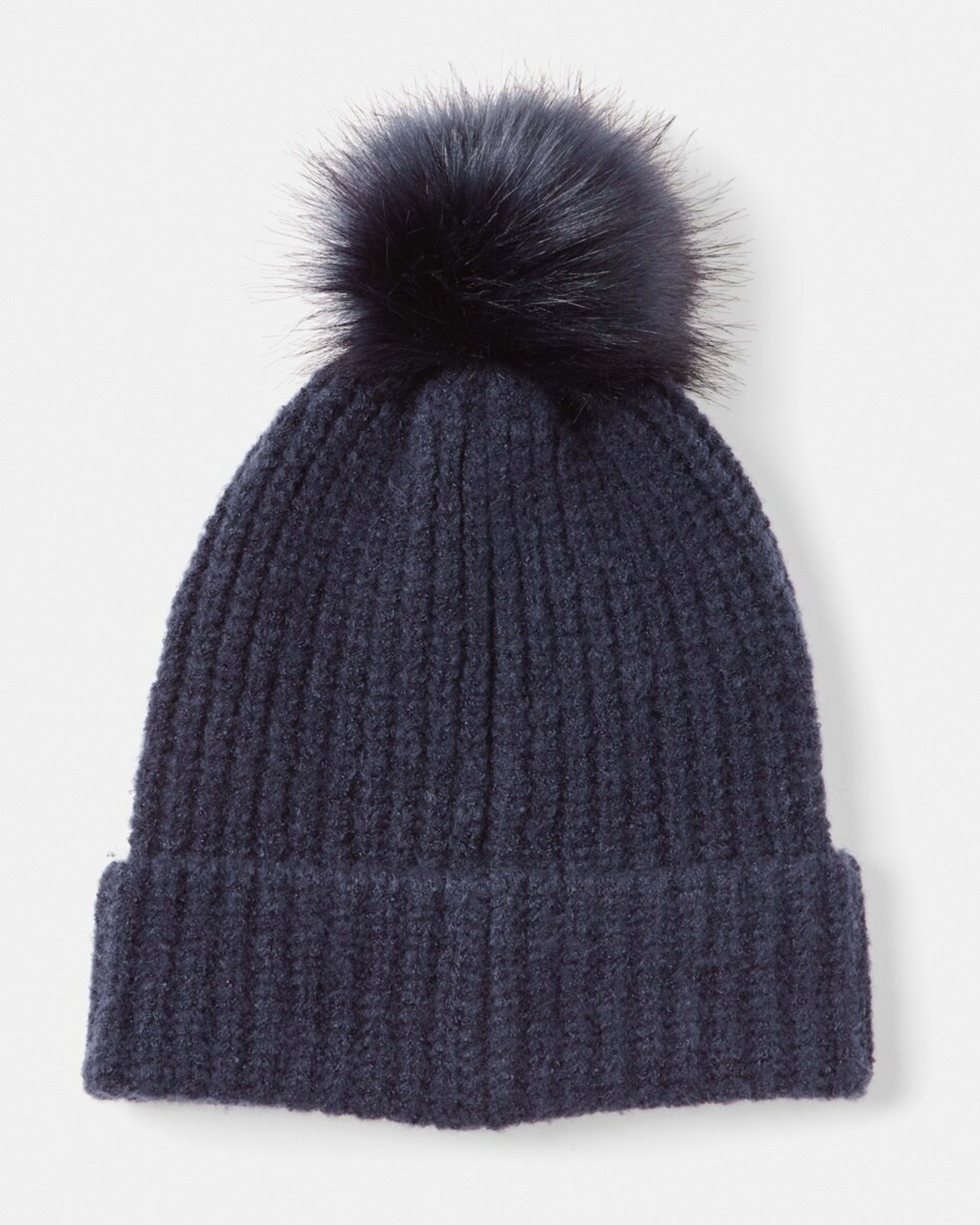 2 Rib Pom Pom Beanie Fluid Navy, 2 of 5