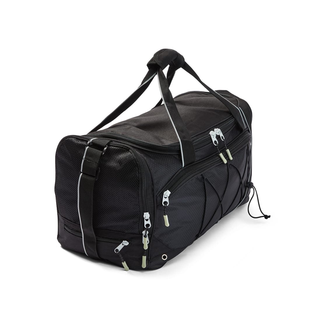 40L Duffle Bag with Bungee Cord Black Kmart