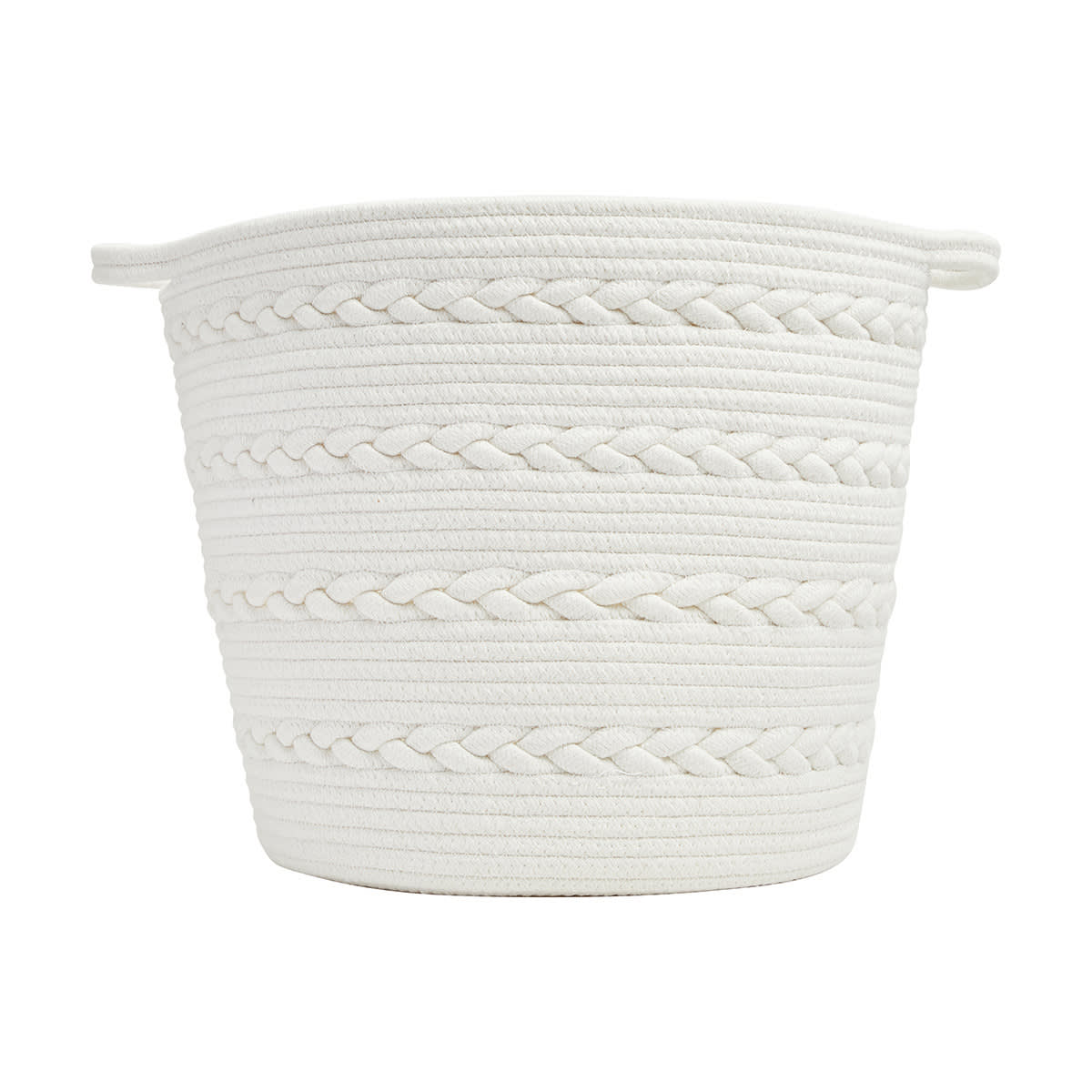 Round Braid Rope Basket White Kmart