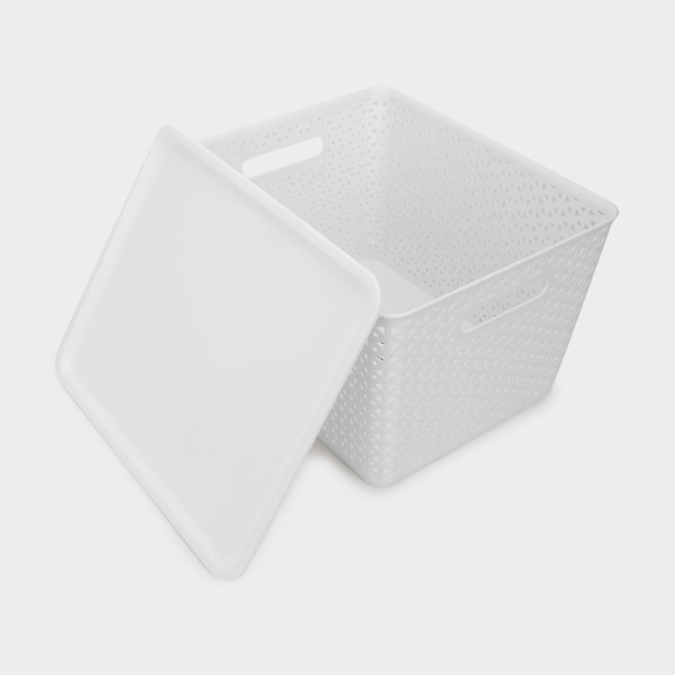Storage Container with Lid Large, White Kmart