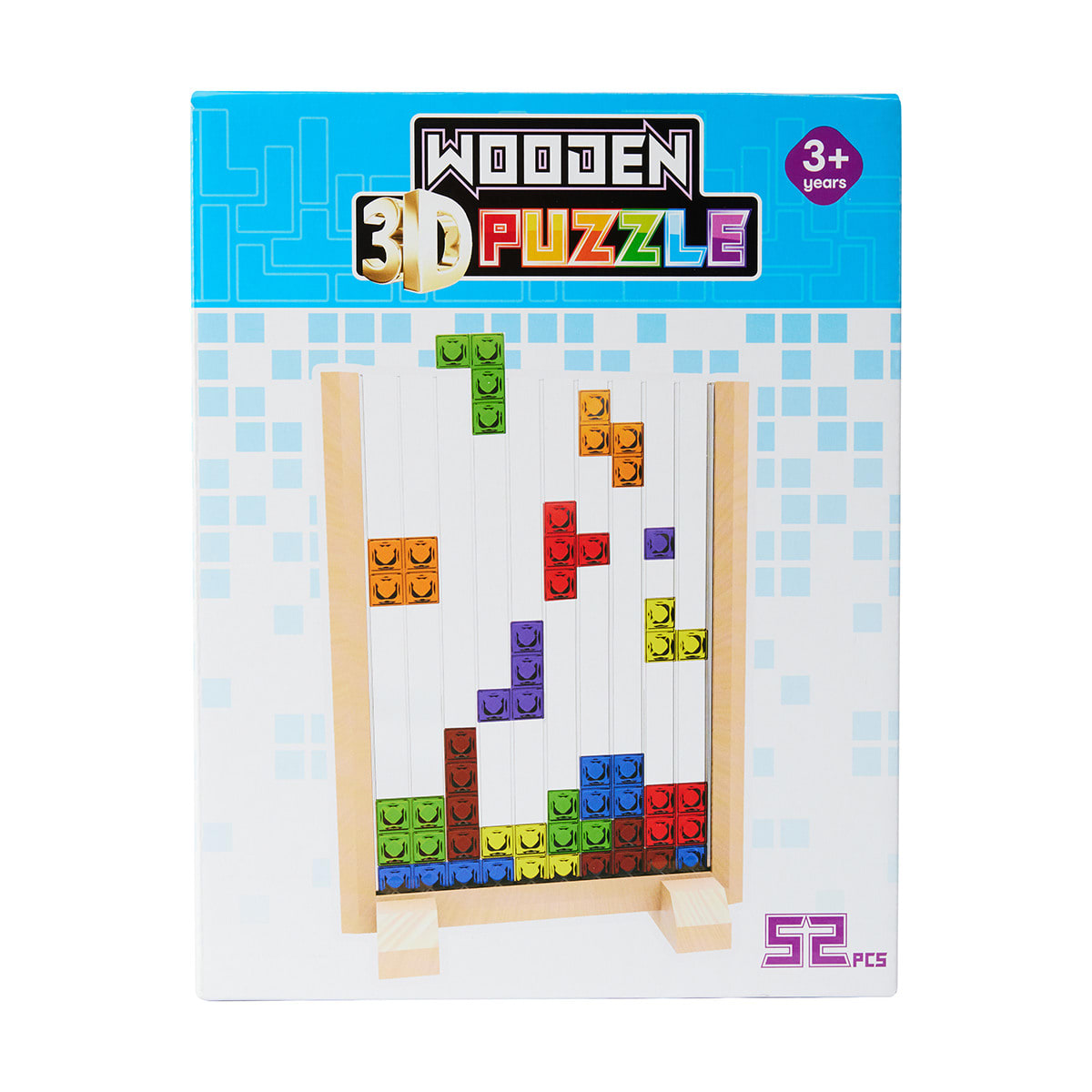 52 Piece Wooden 3D Puzzle Kmart