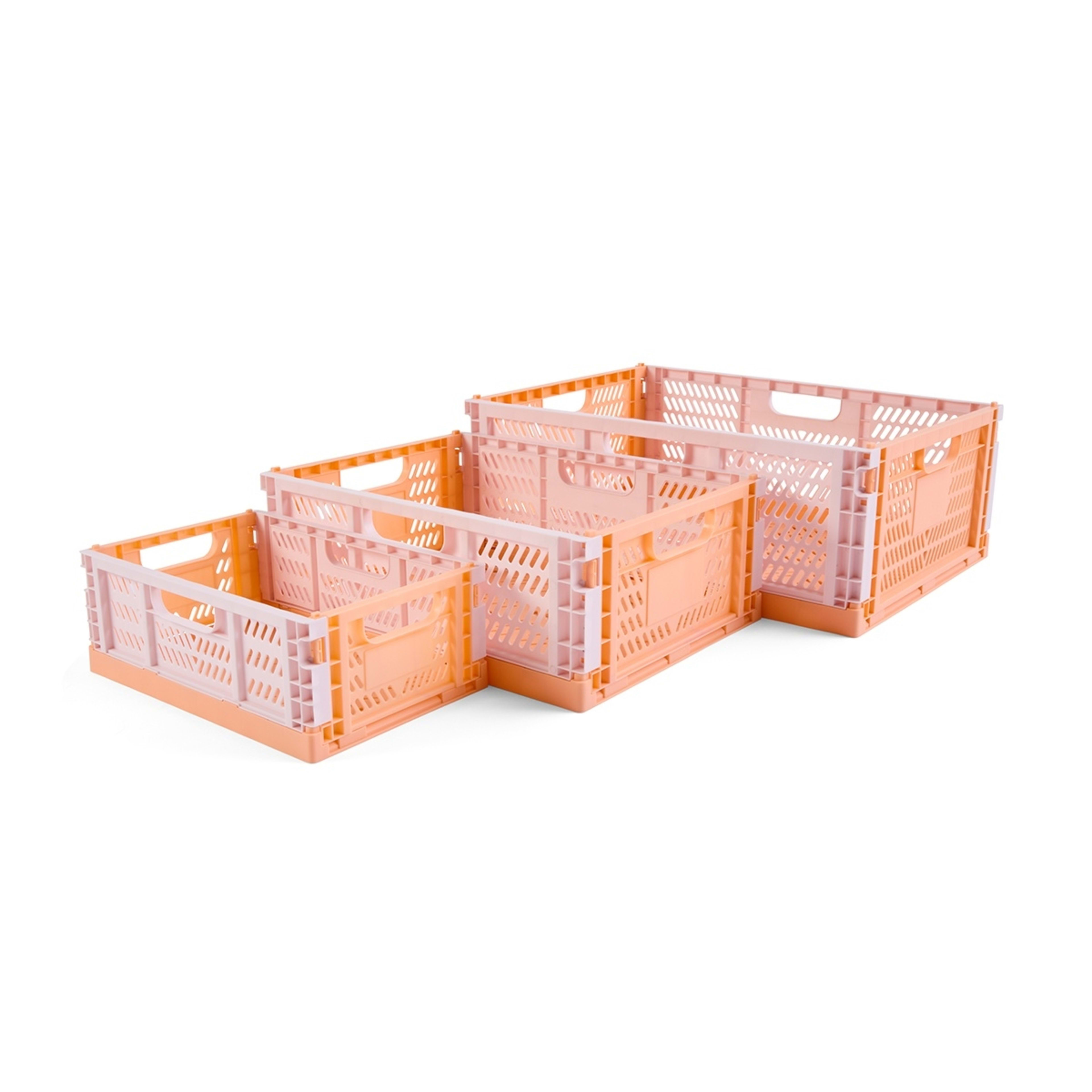 3 15L Collapsible Crate - Medium, Peach, 3 of 10