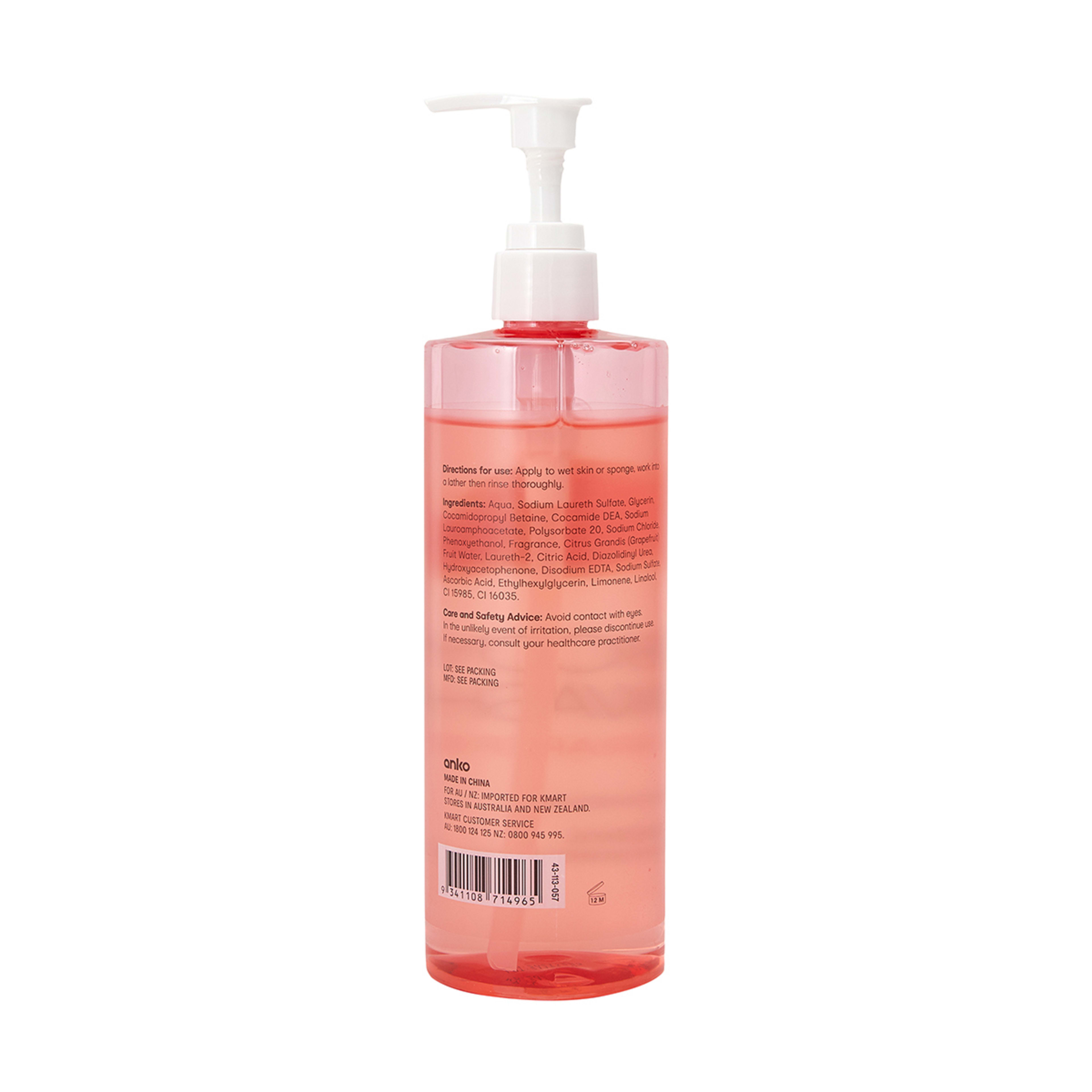 Grapefruit Body Wash Kmart