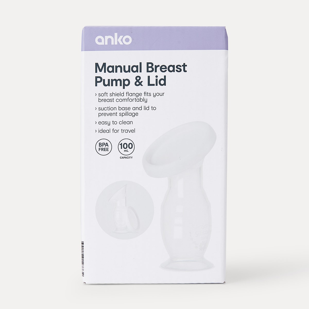 Manual Breast Pump & Lid Kmart
