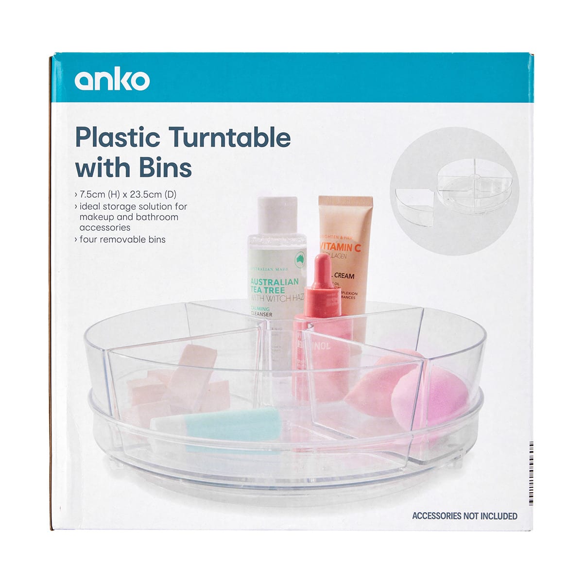 Plastic Turntable with Bins Kmart NZ
