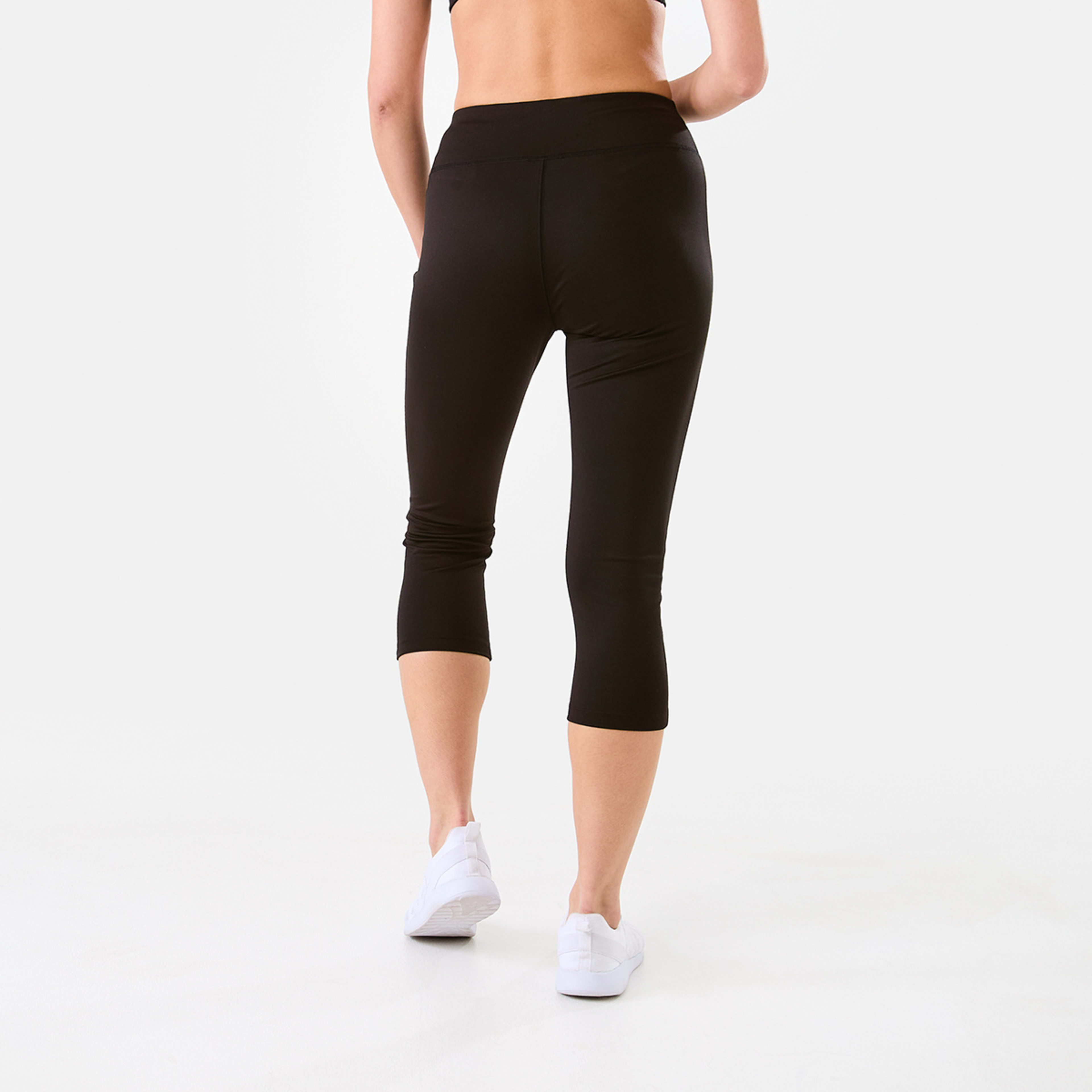3 Active Womens Core Crop Everyday Comfort Leggings Black, 3 of 5