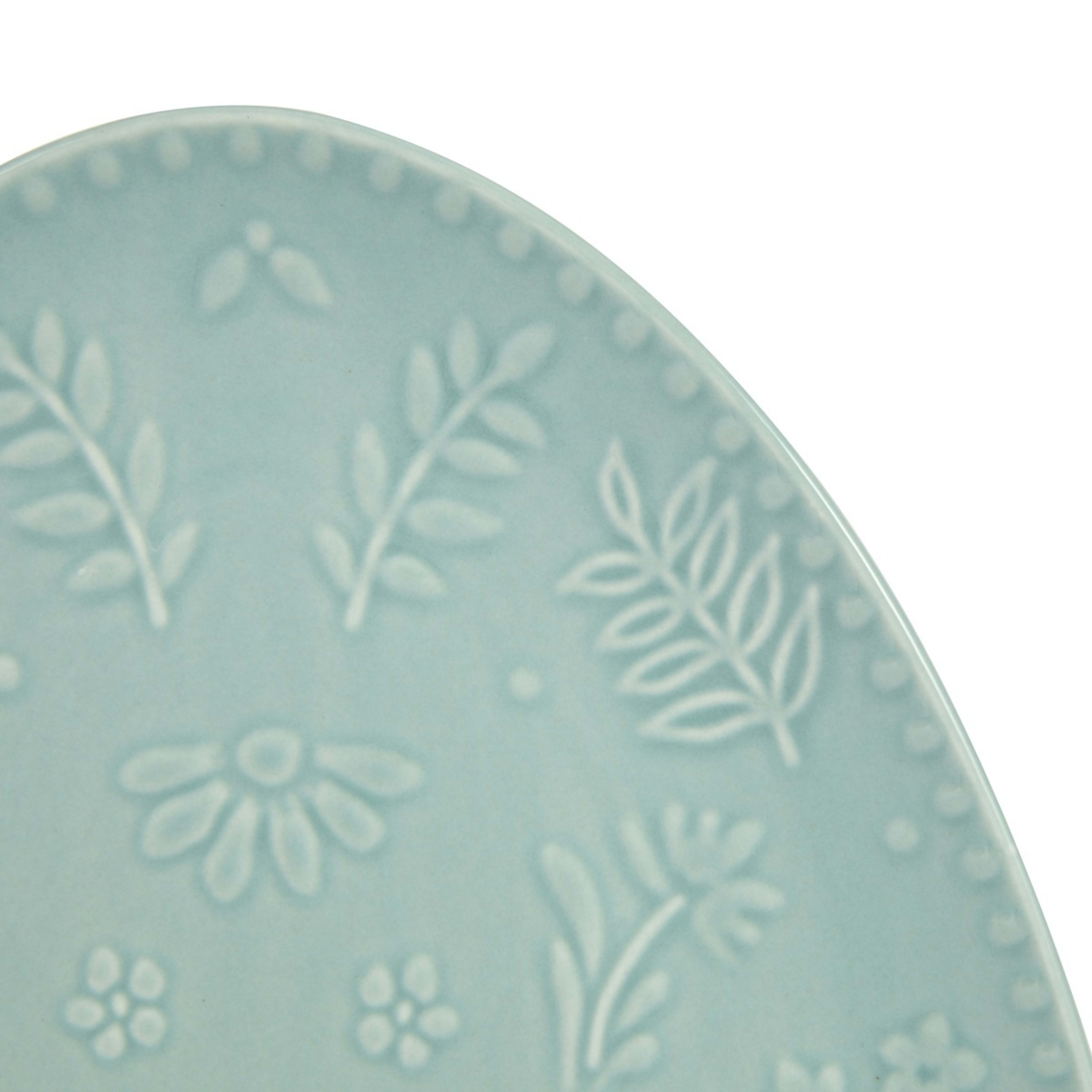 4 Green Embossed Easter Serving Plate, 4 of 5