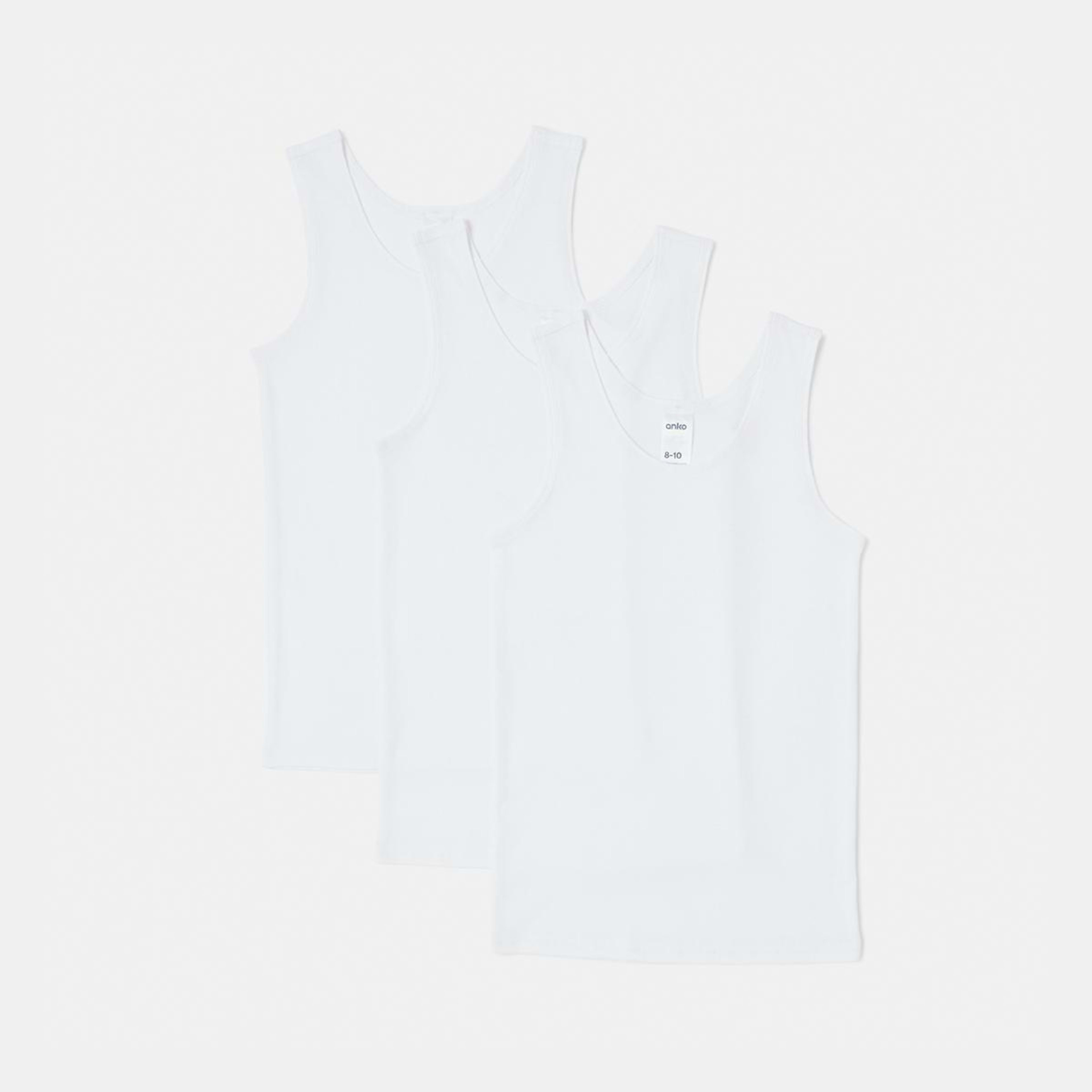 1 3 Pack Wide Strap Singlets White, 1 of 3