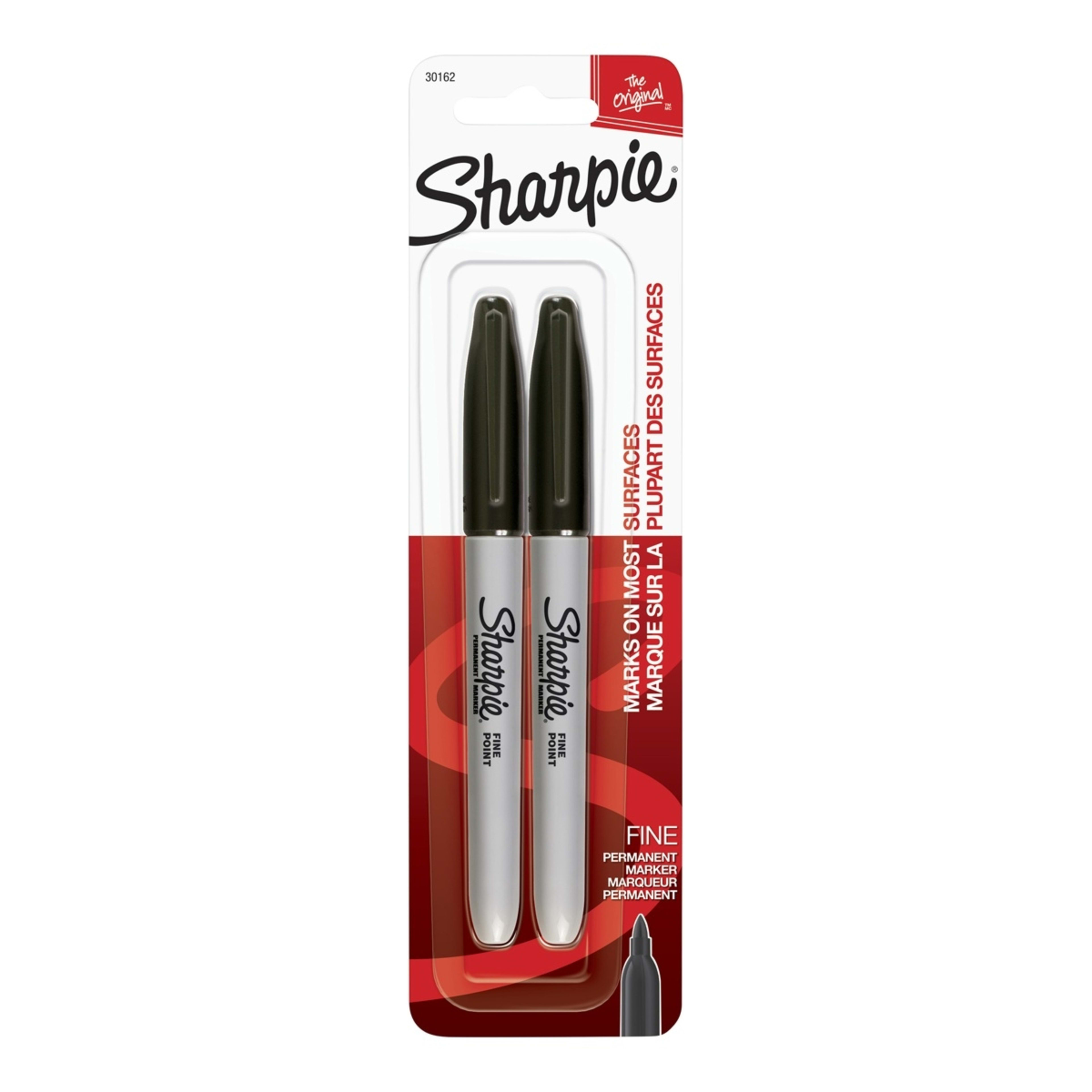 1 2 Pack Sharpie Fine Point Permanent Marker - Black