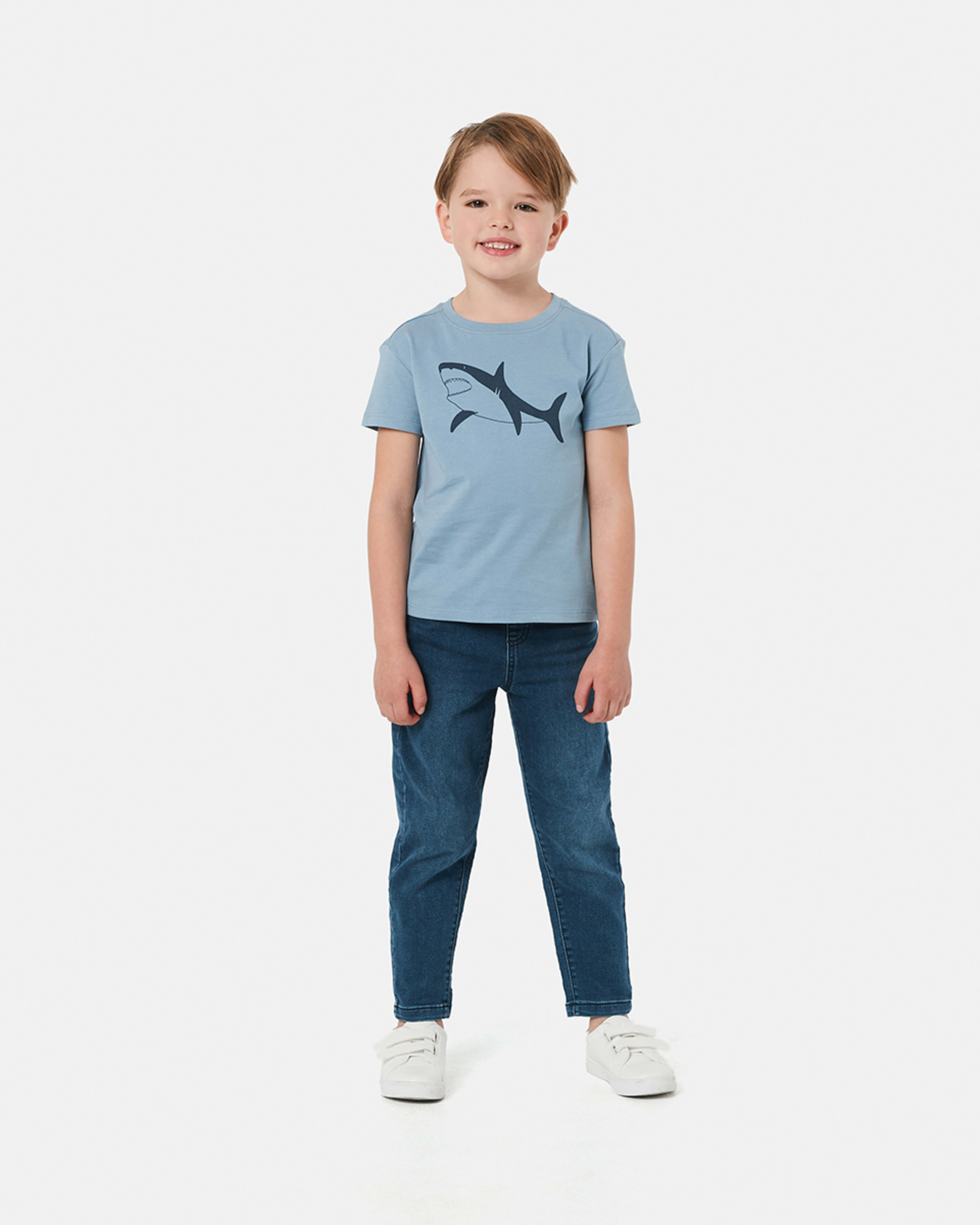 4 Chest Print T-shirt Faded Shrk, 4 of 7