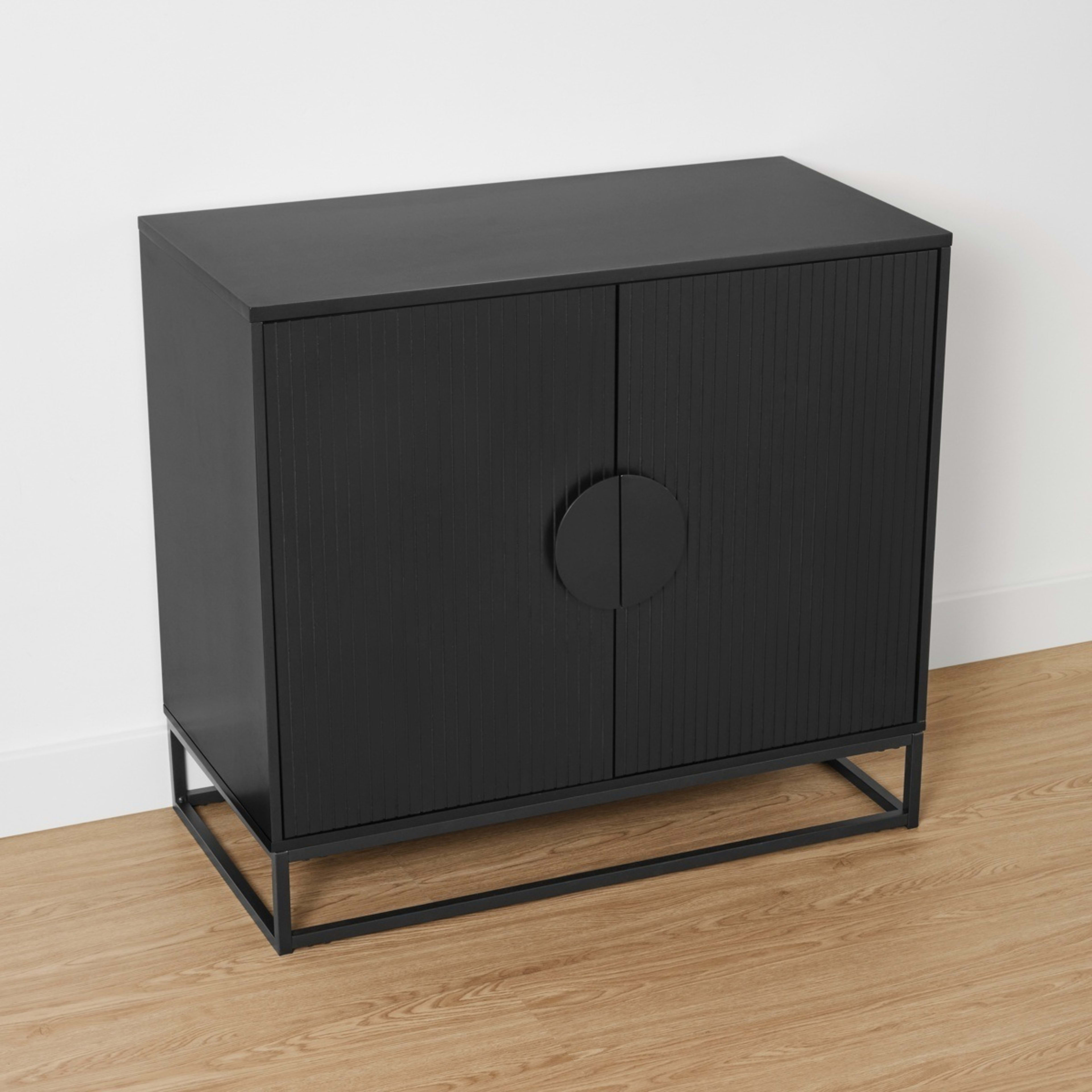 5 Stevie Ribbed Cabinet - Black, 5 of 10