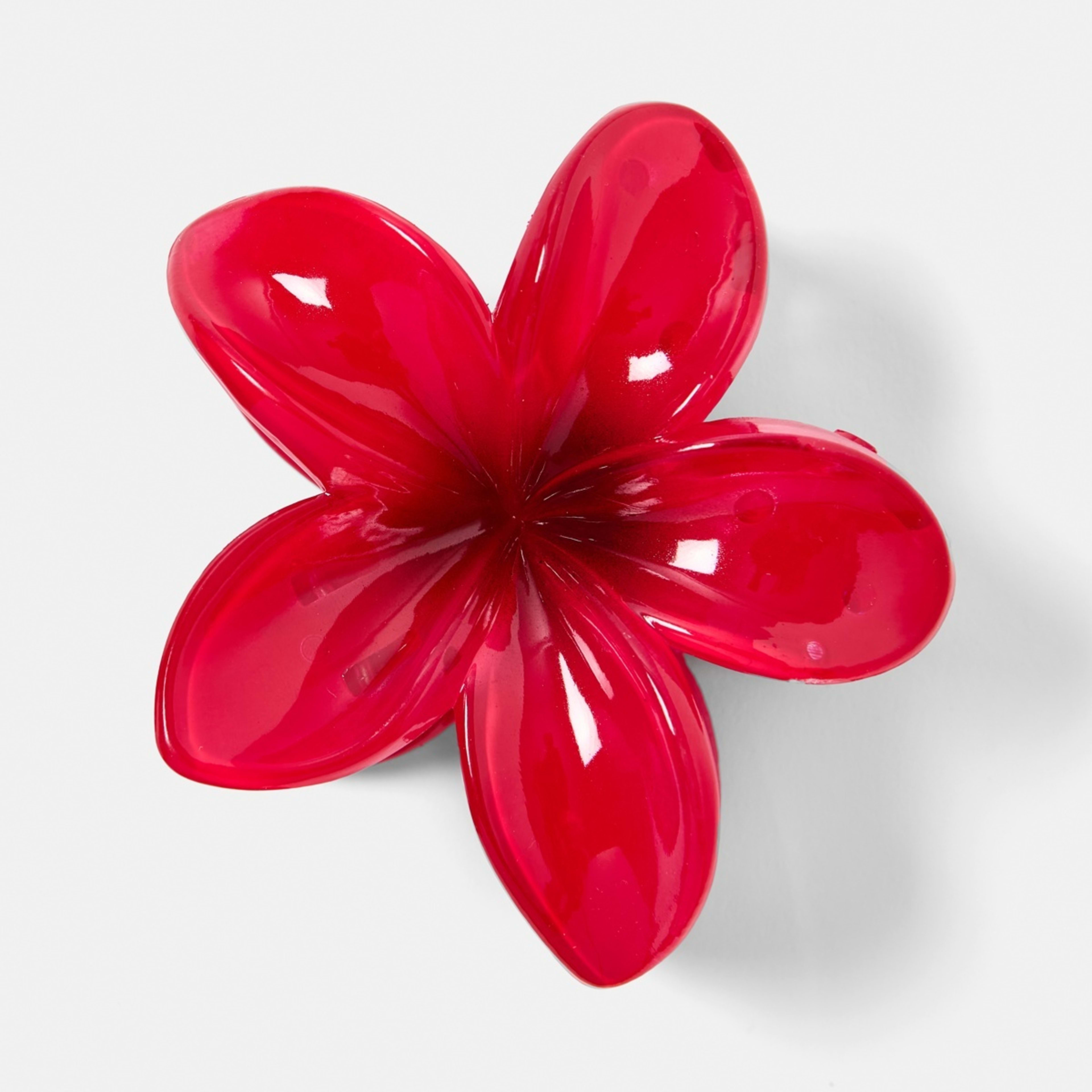 1 Red Frangipani Claw Hair Clip