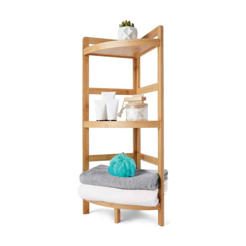 Bamboo 3 Tier Corner Shelf Kmart