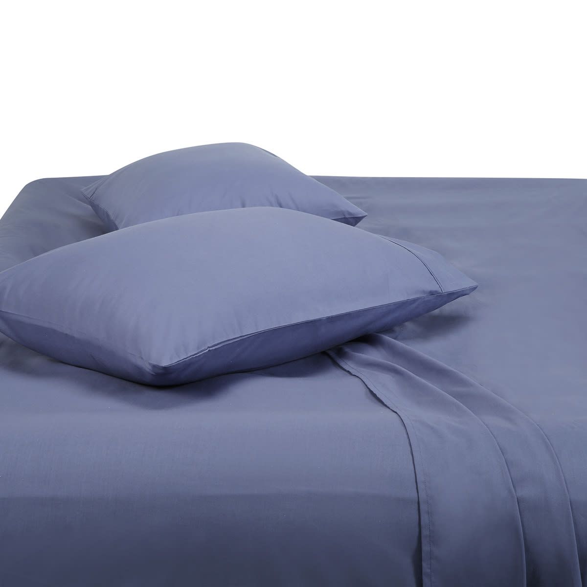 180 Thread Count Sheet Set Queen Bed, Mid Blue Kmart