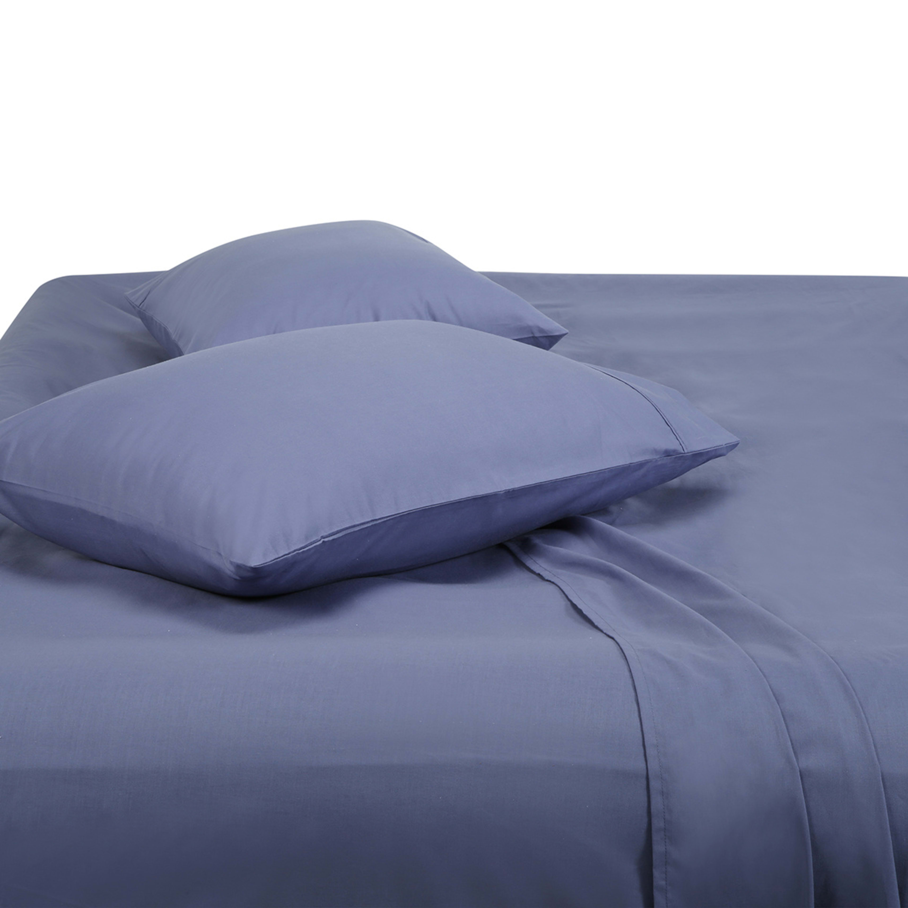 180 Thread Count Sheet Set Queen Bed, Mid Blue Kmart