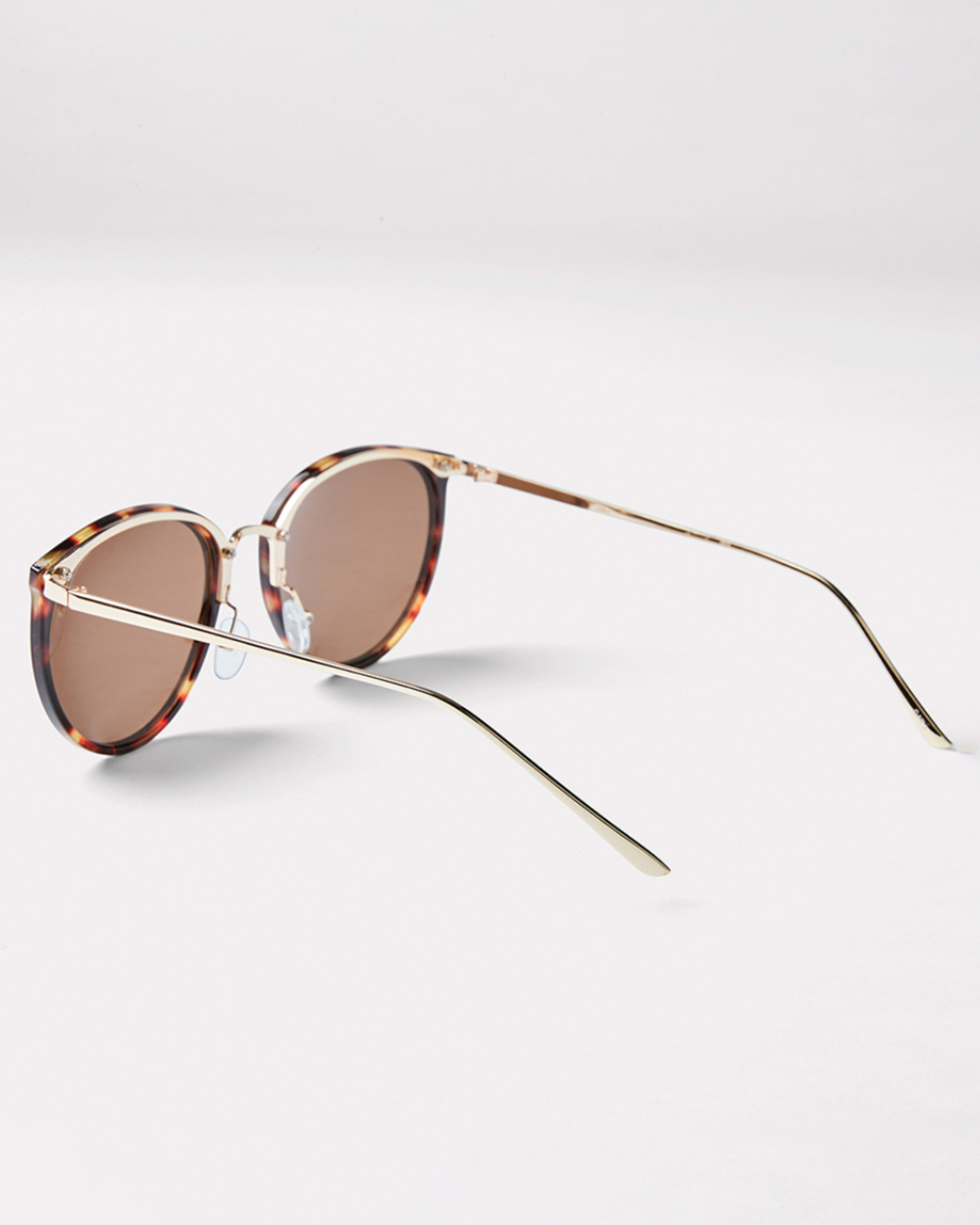 3 Thin Frame Cat Eye Sunglasses Tort, 3 of 7