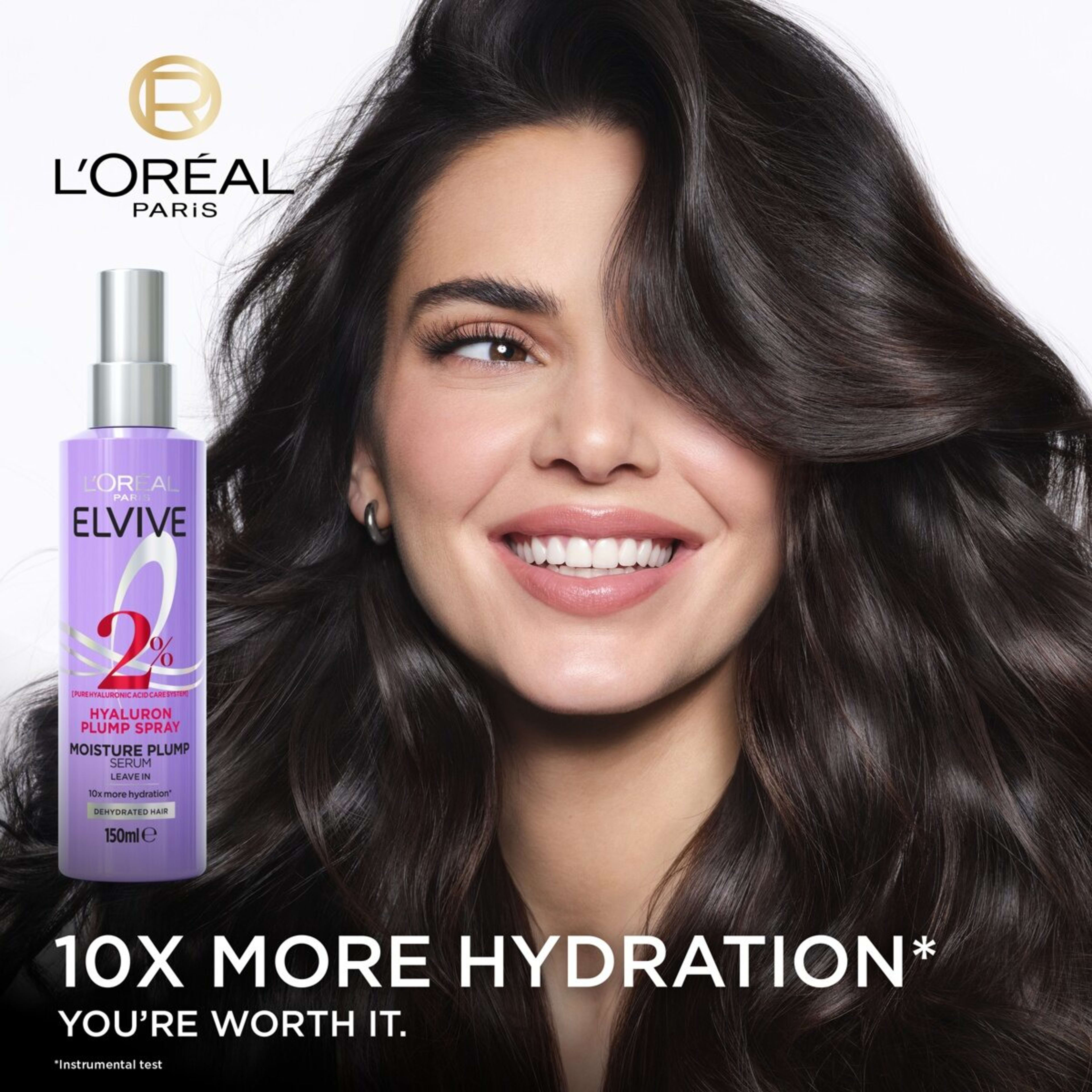 4 L'Oreal Paris Elvive Hyaluron Plump Spray Leave-In Serum 150ml - Hyaluronic Acid, 4 of 11