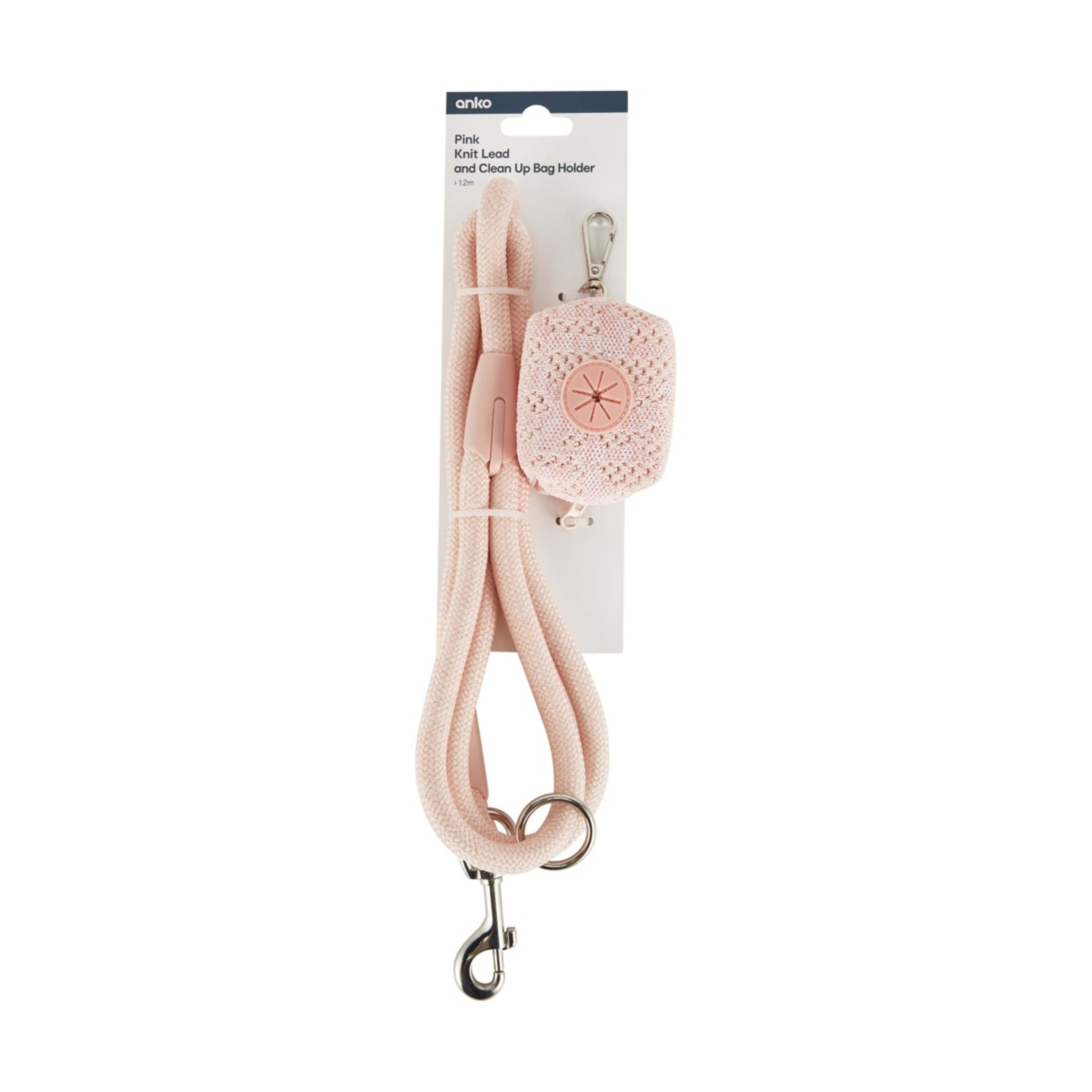 5 Pet Pink Knit Lead and Poo Bag Holder, 5 of 5