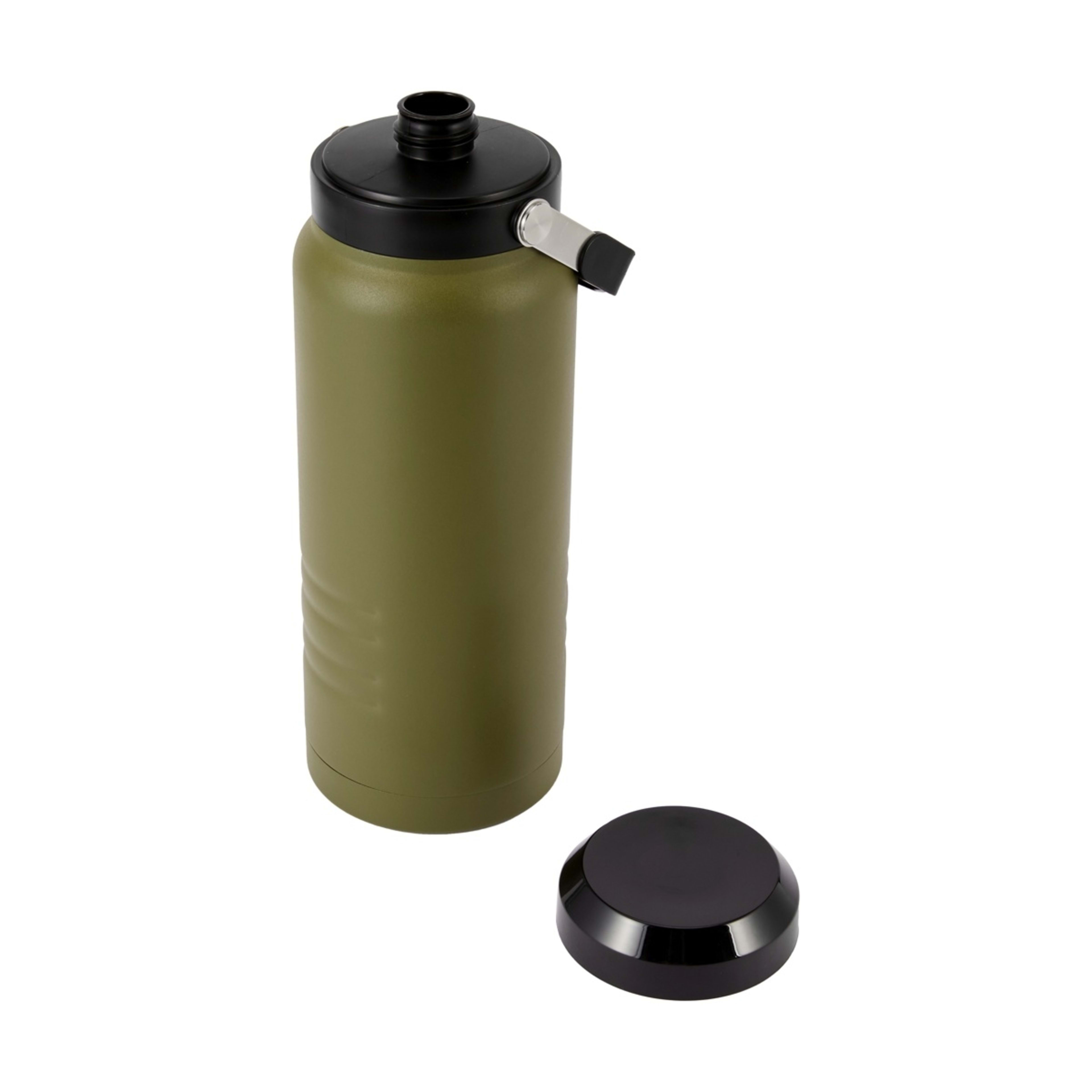 2 2L Khaki Stainless Steel Top Handle Drink Bottle, 2 of 6