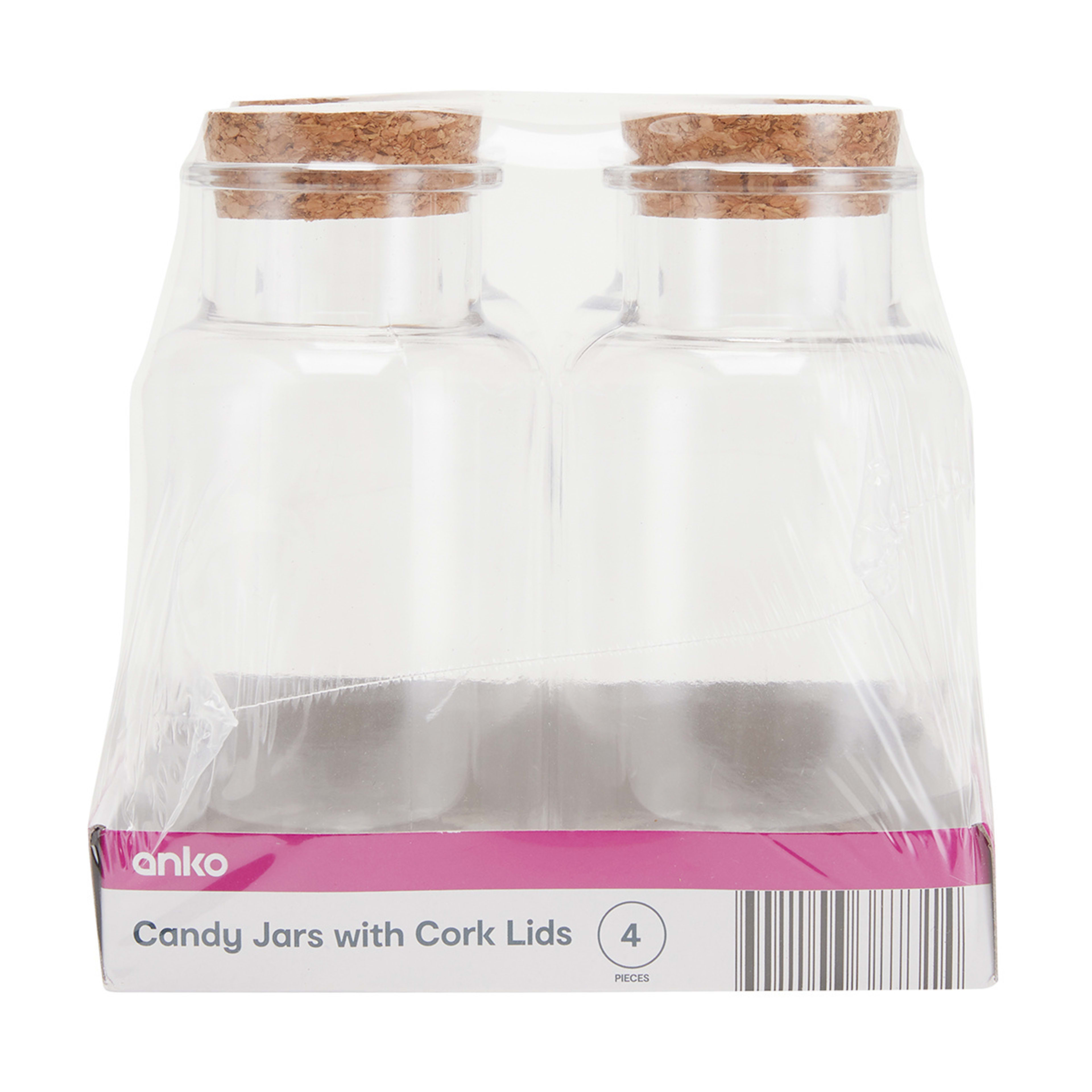 3 4 Pack Candy Jars with Cork Lids, 3 of 3