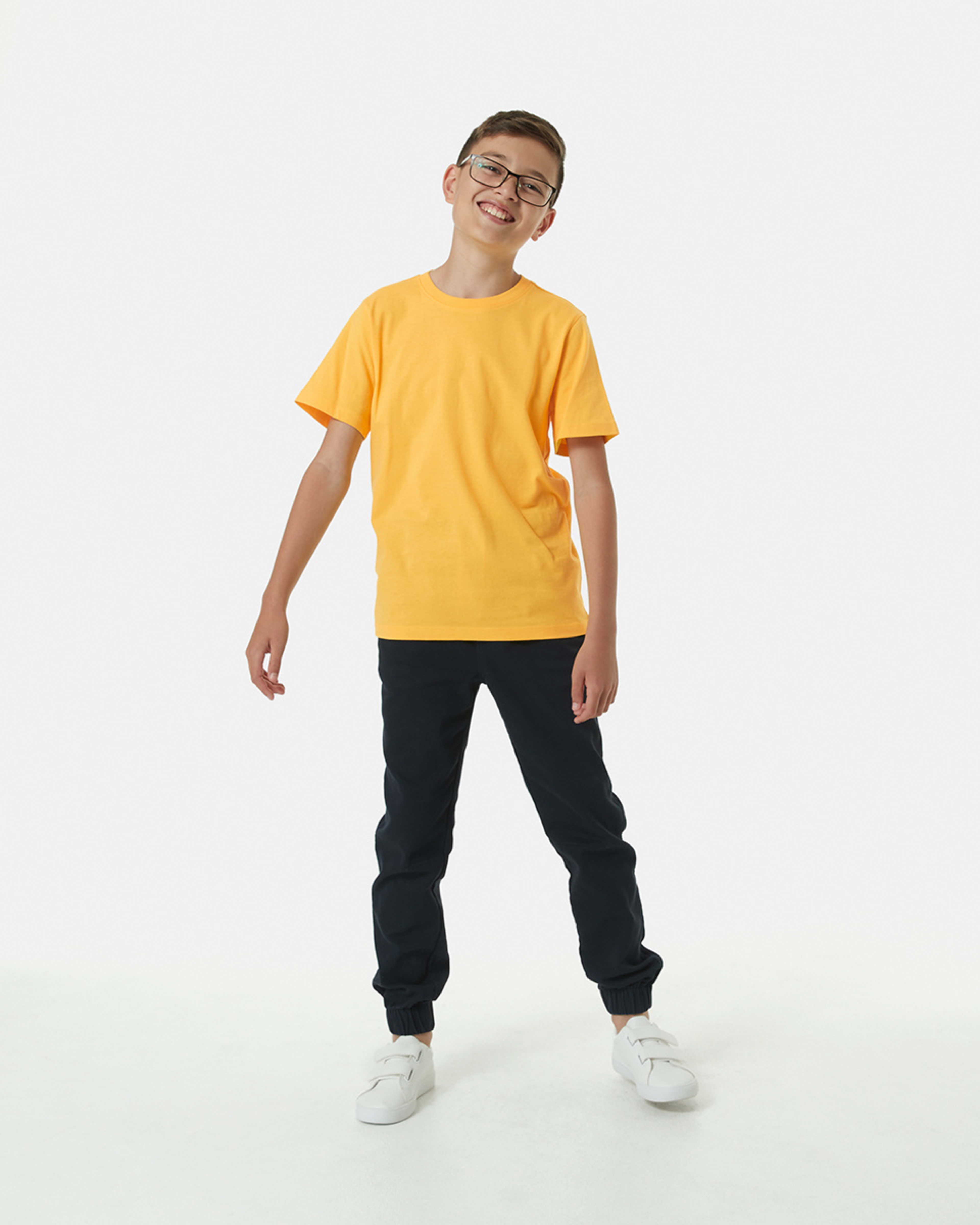 5 Short Sleeve Plain T-shirt LEMON CHROME, 5 of 8