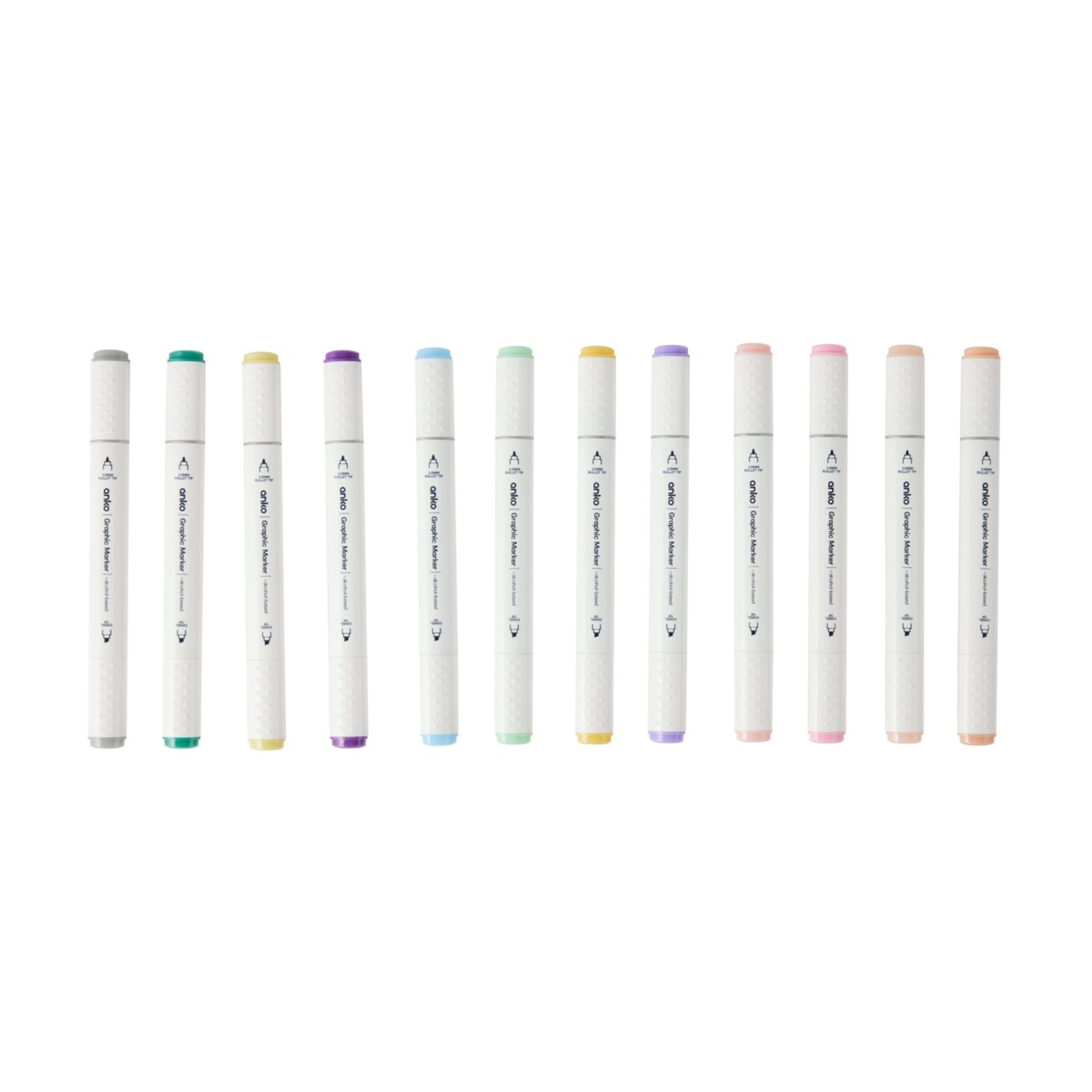 3 12 Pack Dual Tip Graphic Markers - Pastel, 3 of 8