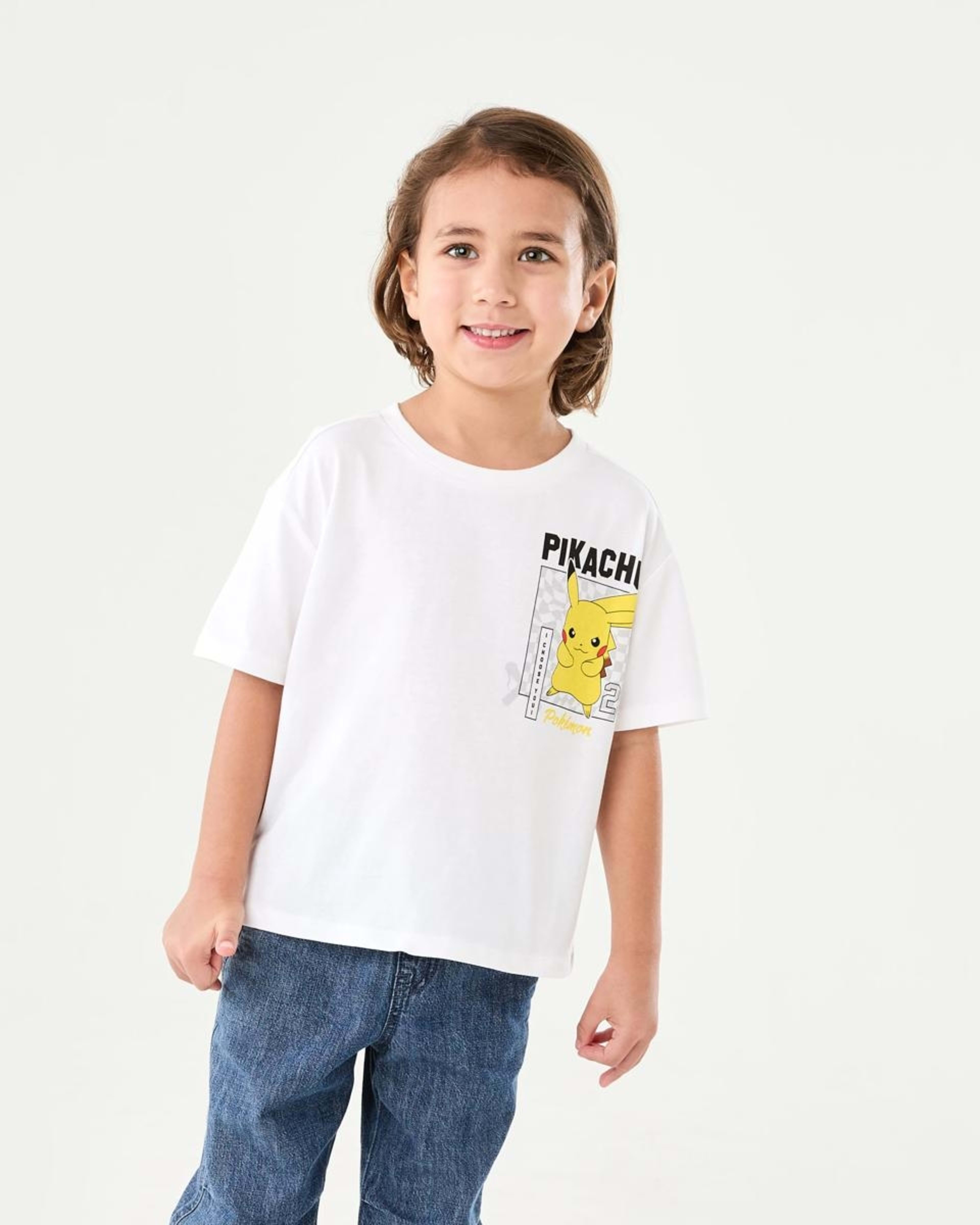 1 Pokemon License T-shirt POKEMON WHITE