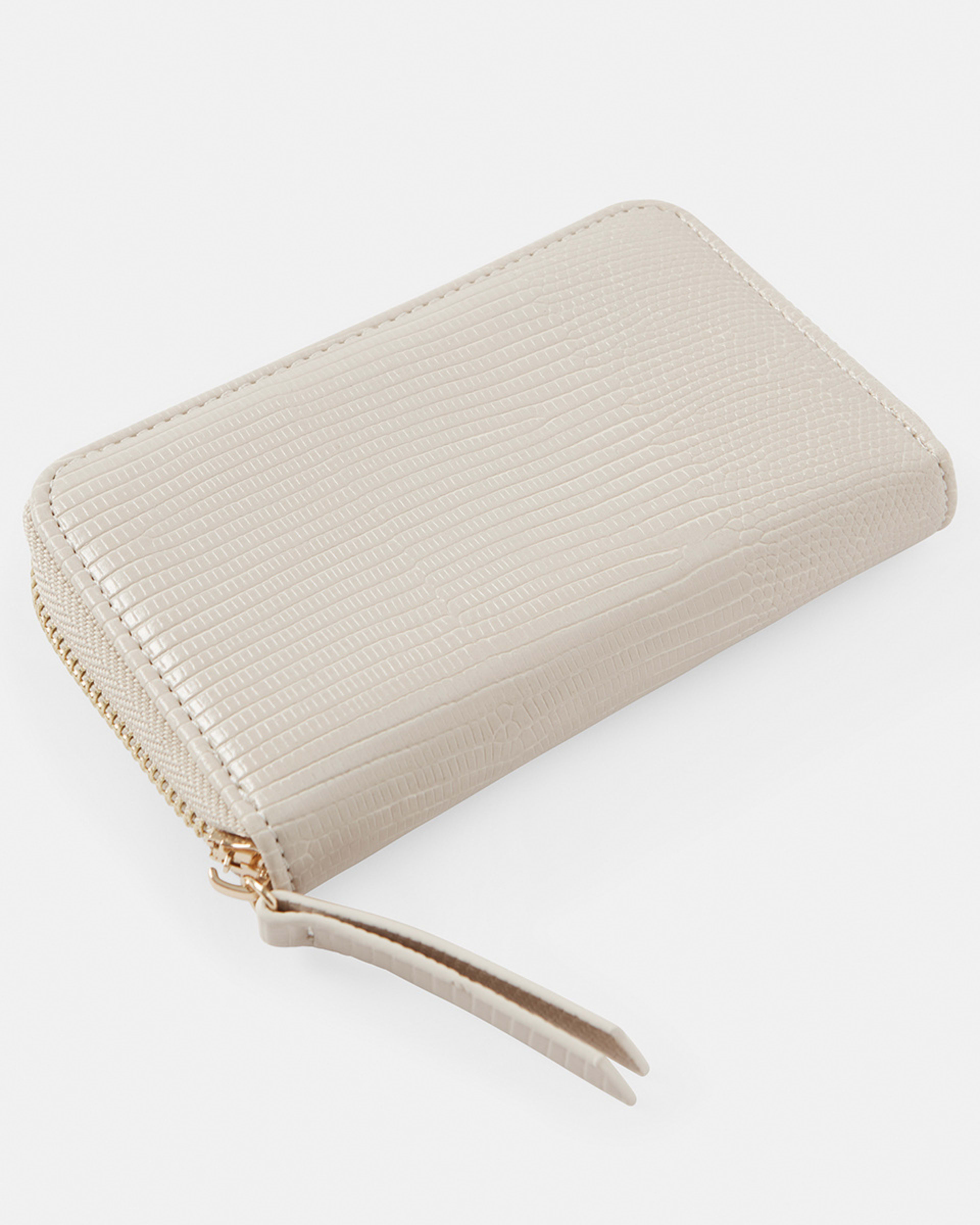 4 Large Zip Purse Beige, 4 of 4