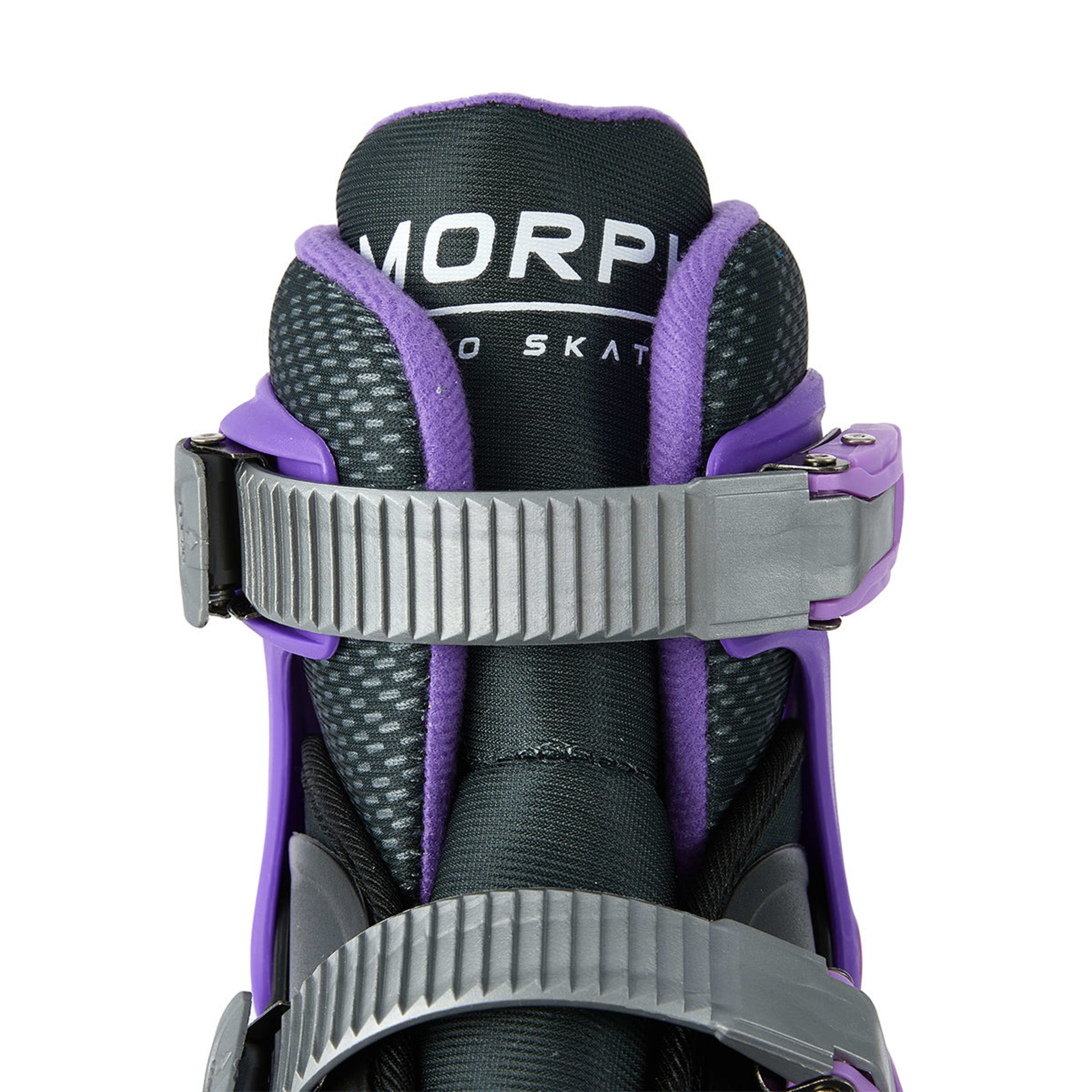 Inline and Roller Combo Skates Black and Purple, Size 3 to 6 Kmart