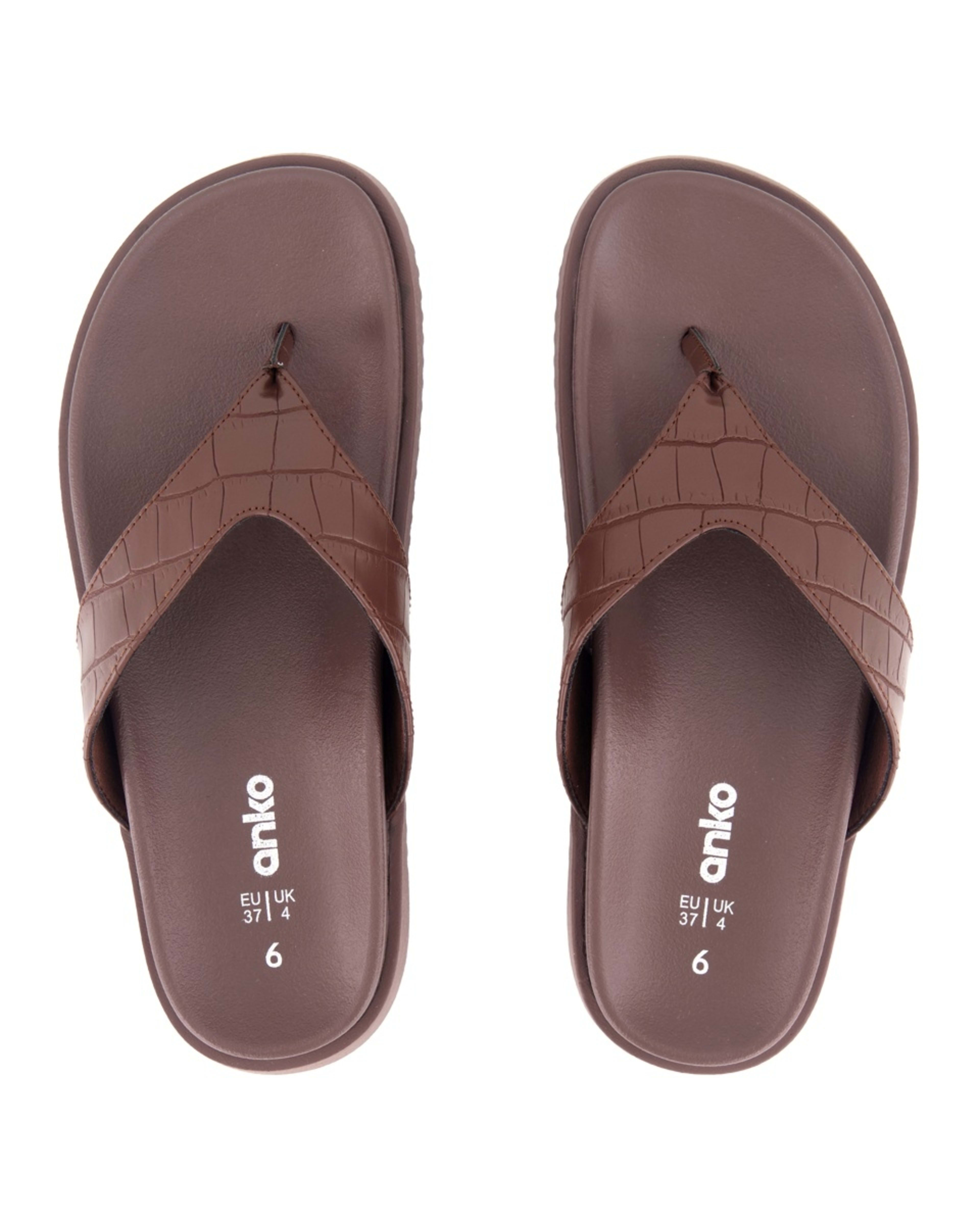 2 Chunky Toe Post Slides CROC BROWN, 2 of 3