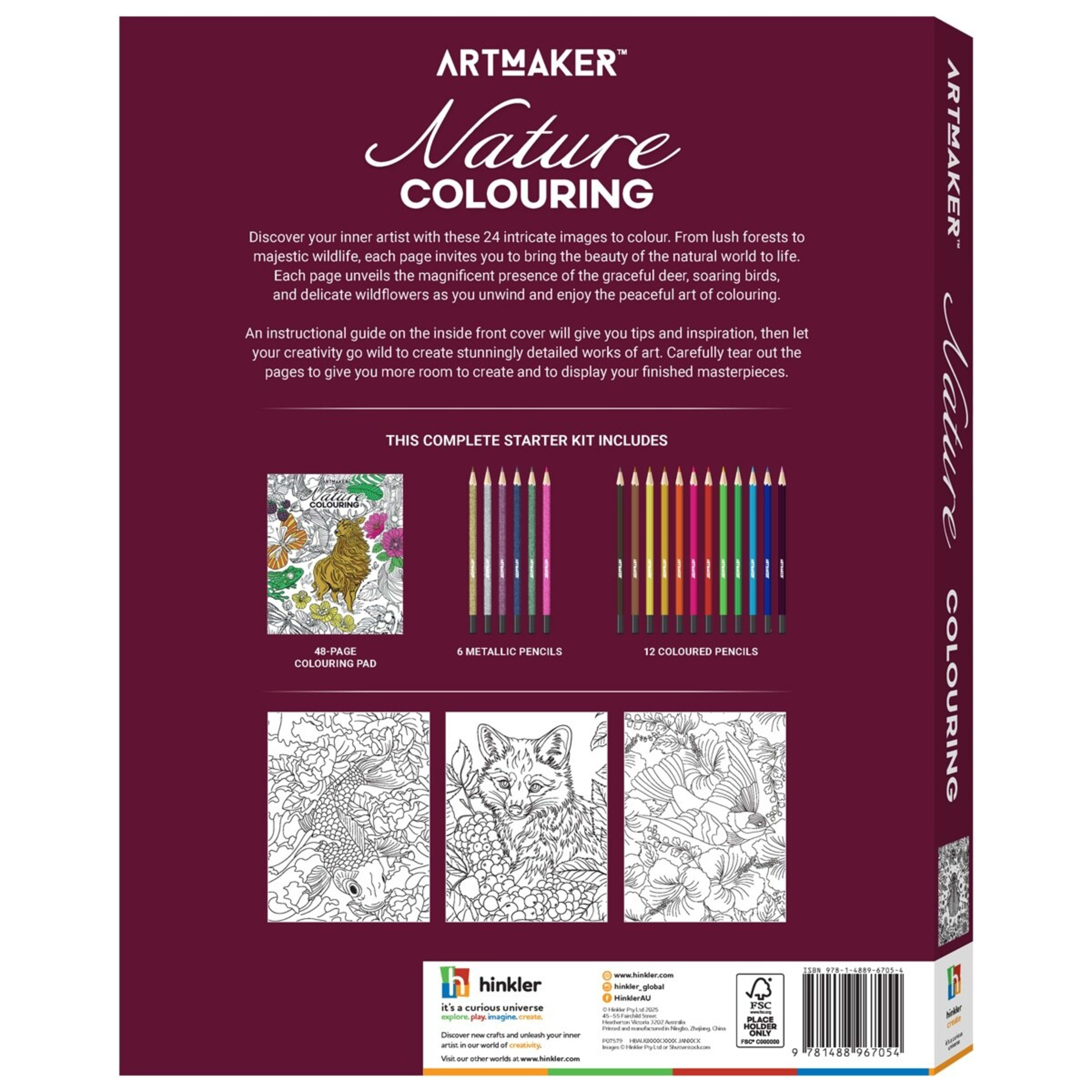 2 Art Maker Nature Colouring Complete Starter Kit - Book, 2 of 5