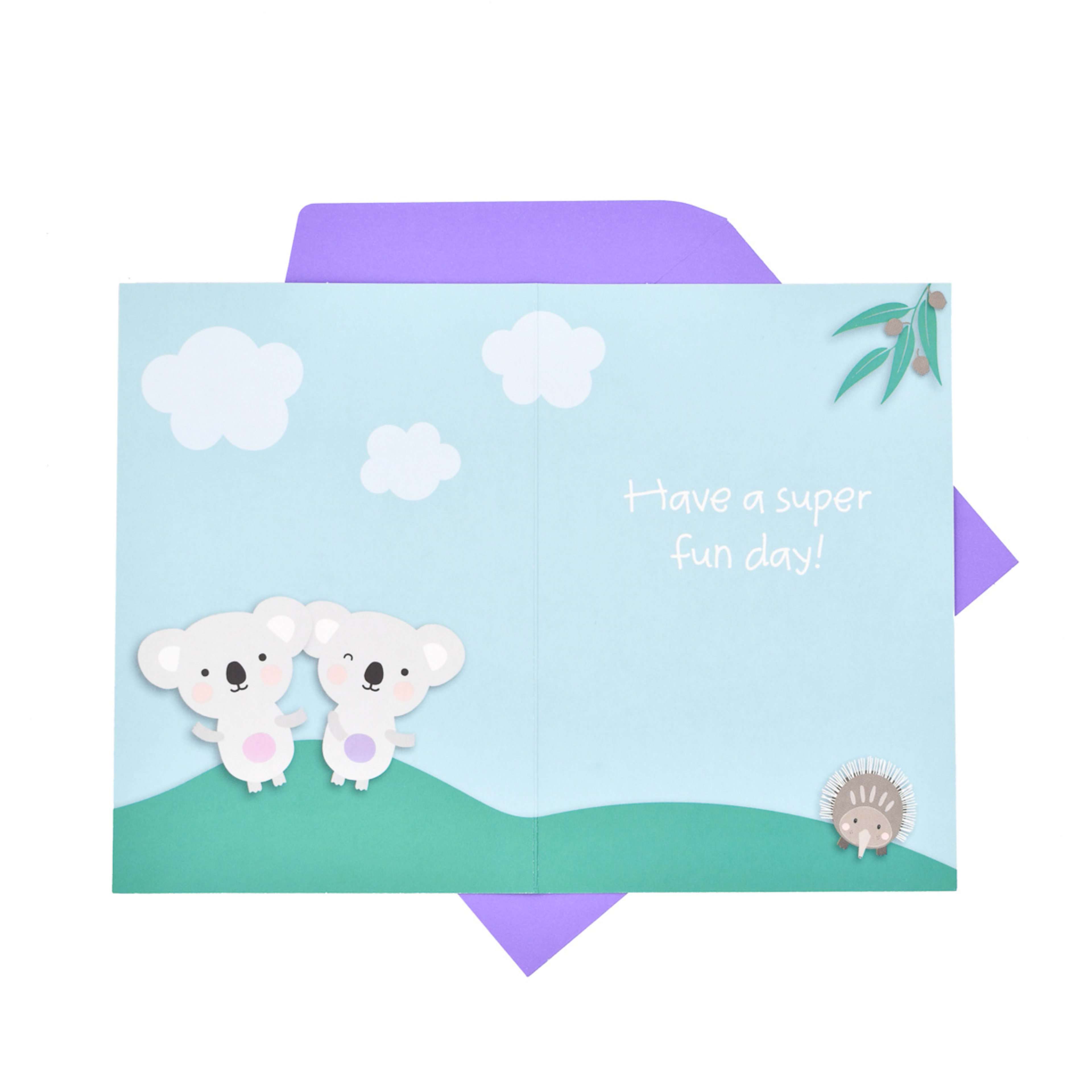 1 Hallmark Birthday Card Age 3 - Koala & Echidna