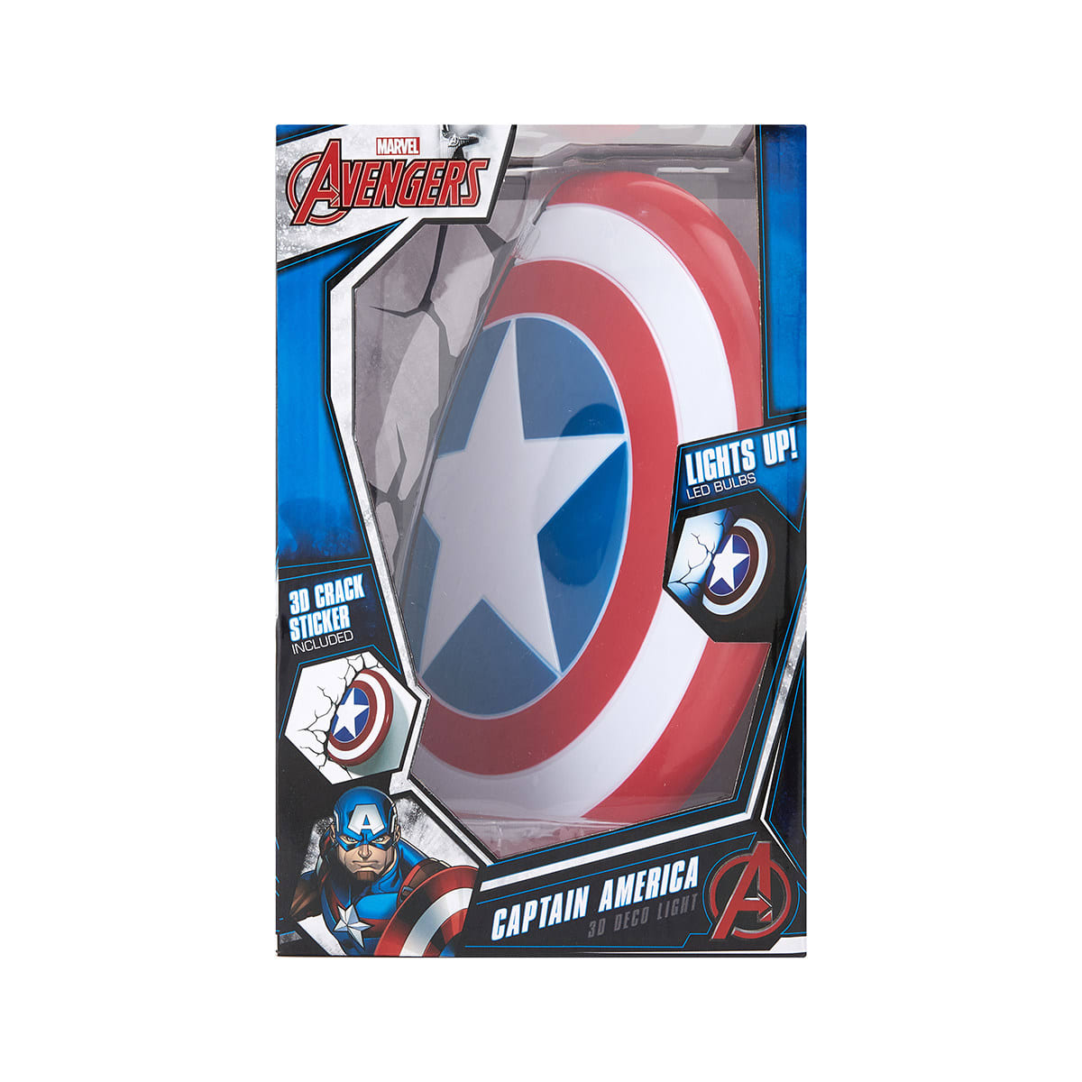 marvel captain america shield 3d wall light