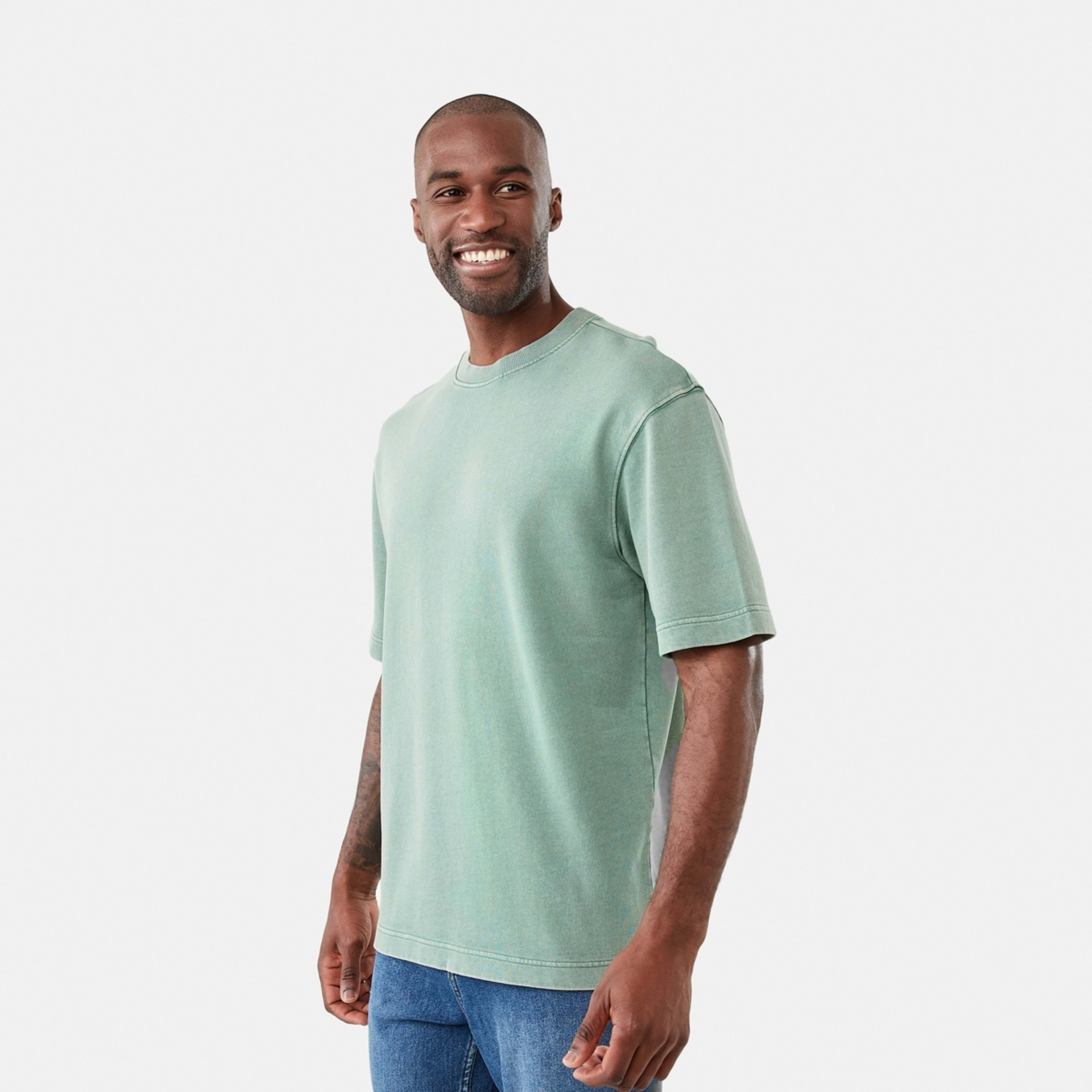 2 Terry Oversized T-shirt Chinois Green, 2 of 5