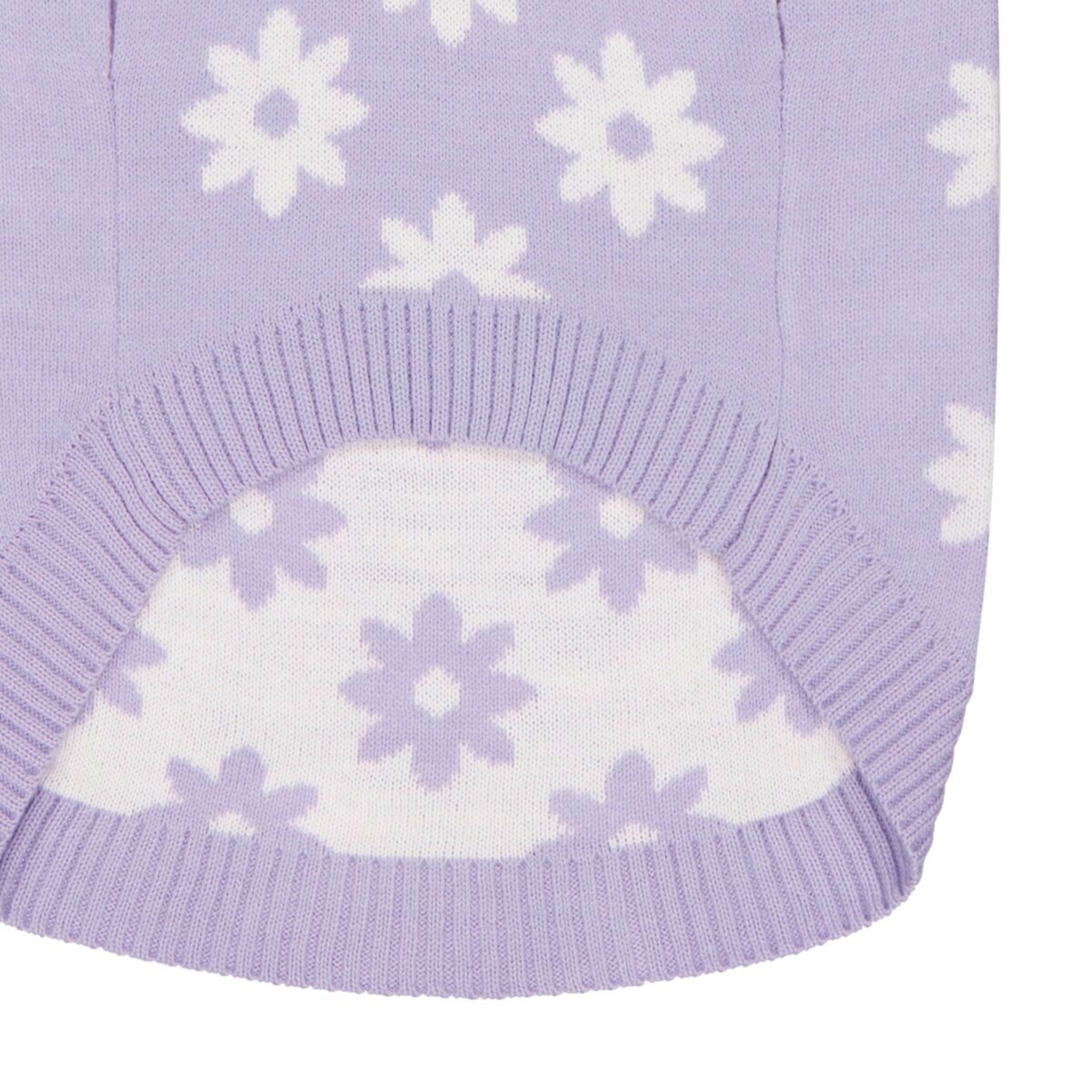 8 Pet Daisy Knit Jumper - Large, Purple, 8 of 10