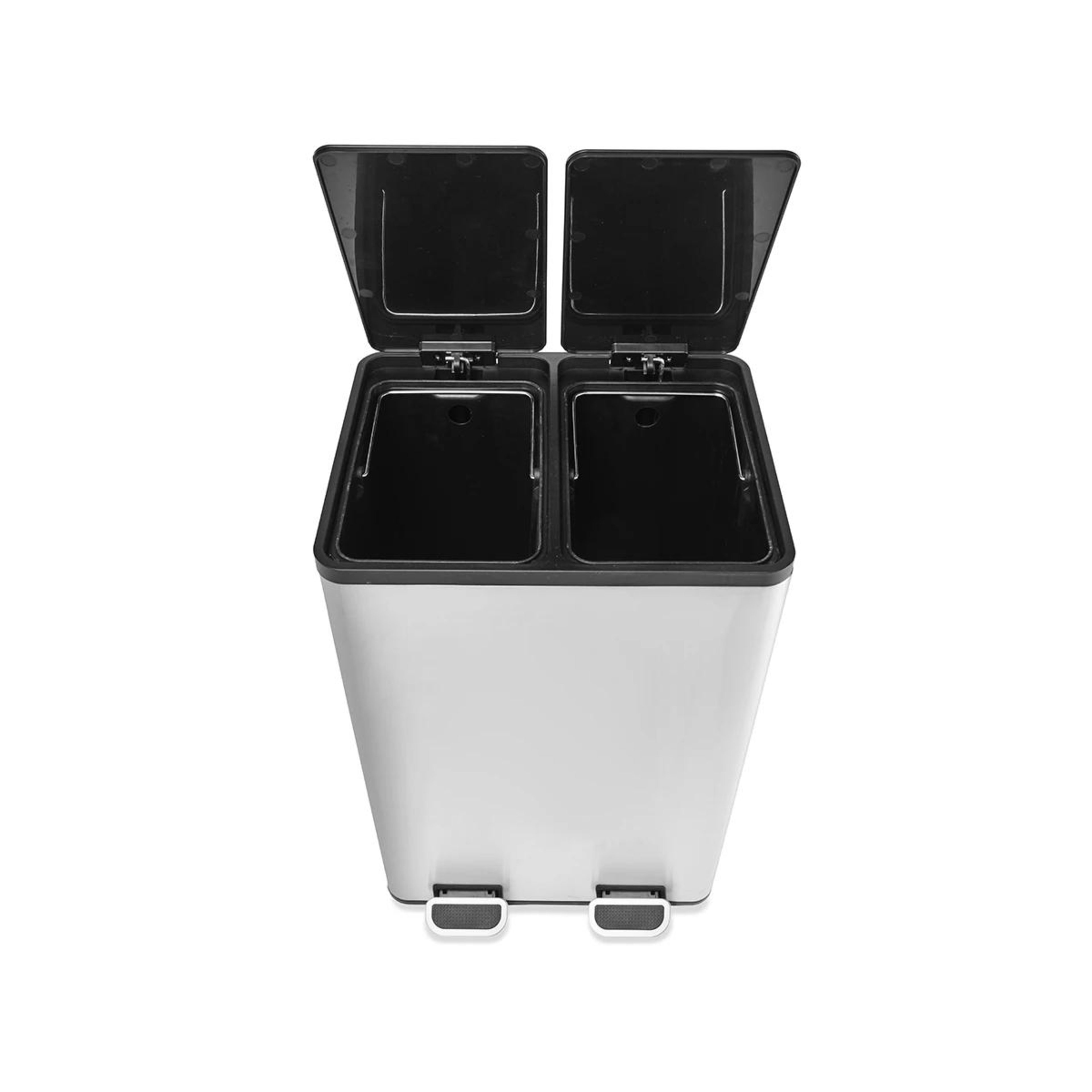 2 40L 2 Compartment Stainless Steel Recycle Bin, 2 of 7