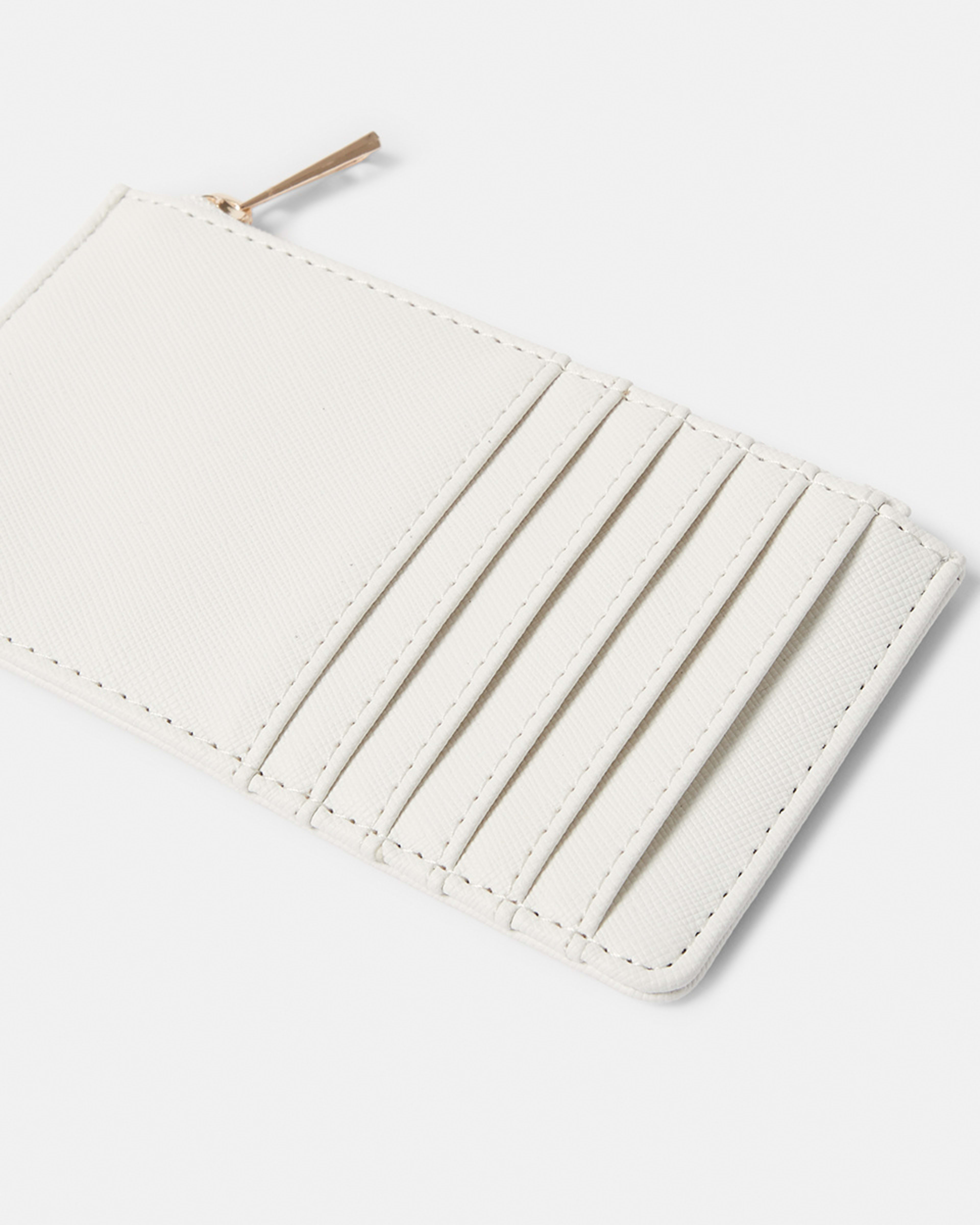 4 Zip Card Purse Fawn White, 4 of 4