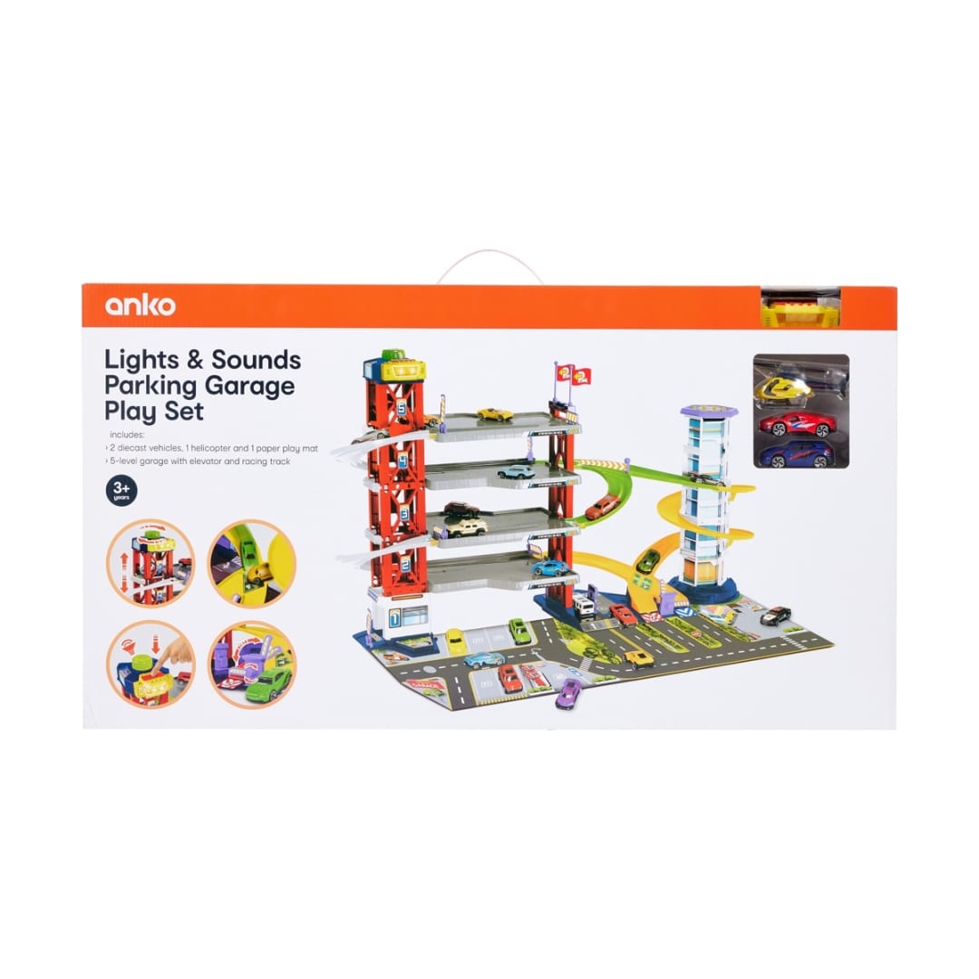 Lights and Sounds Parking Garage Play Set Kmart