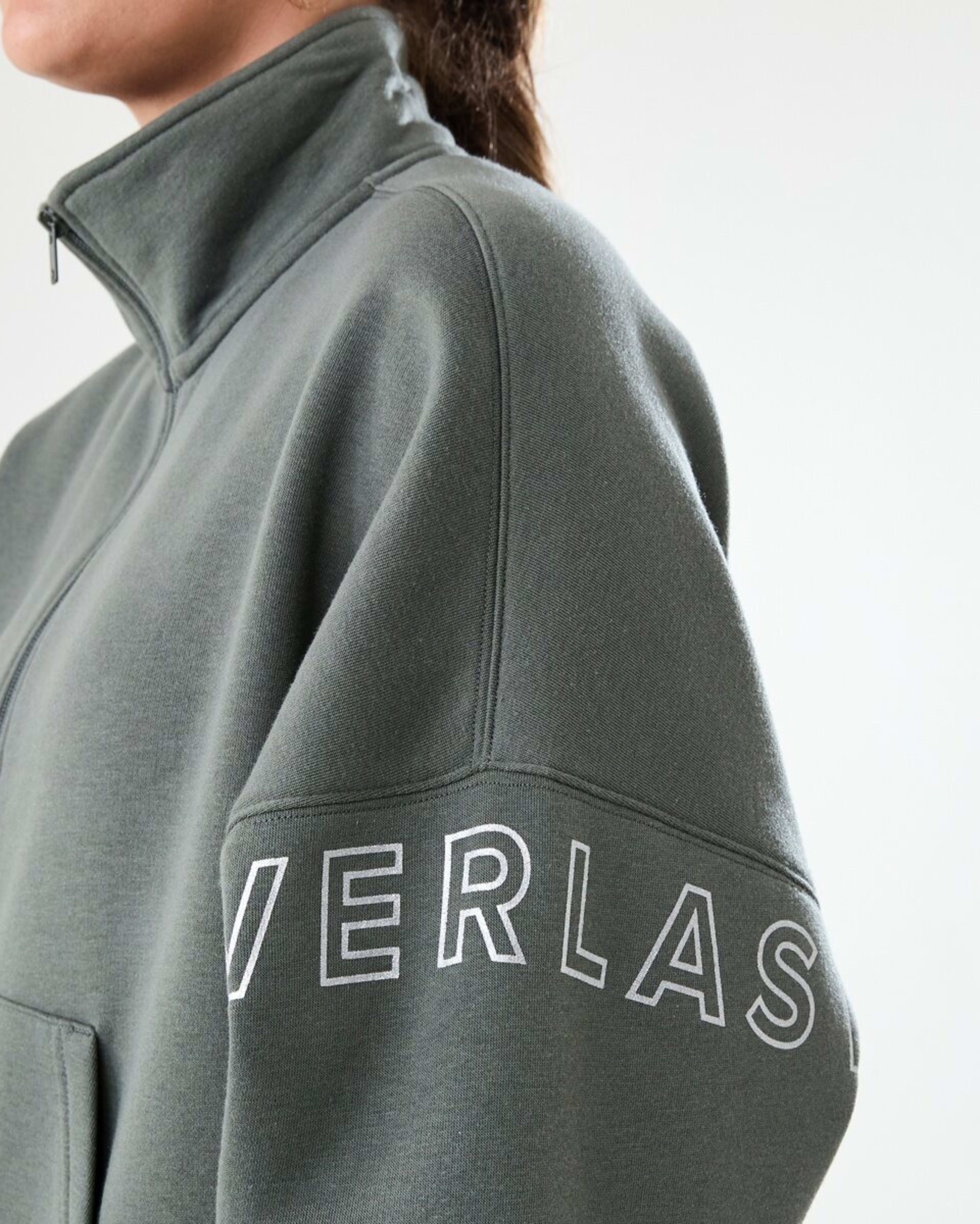 9 Everlast Womens Zip Through Sweatshirt Olive, 9 of 10