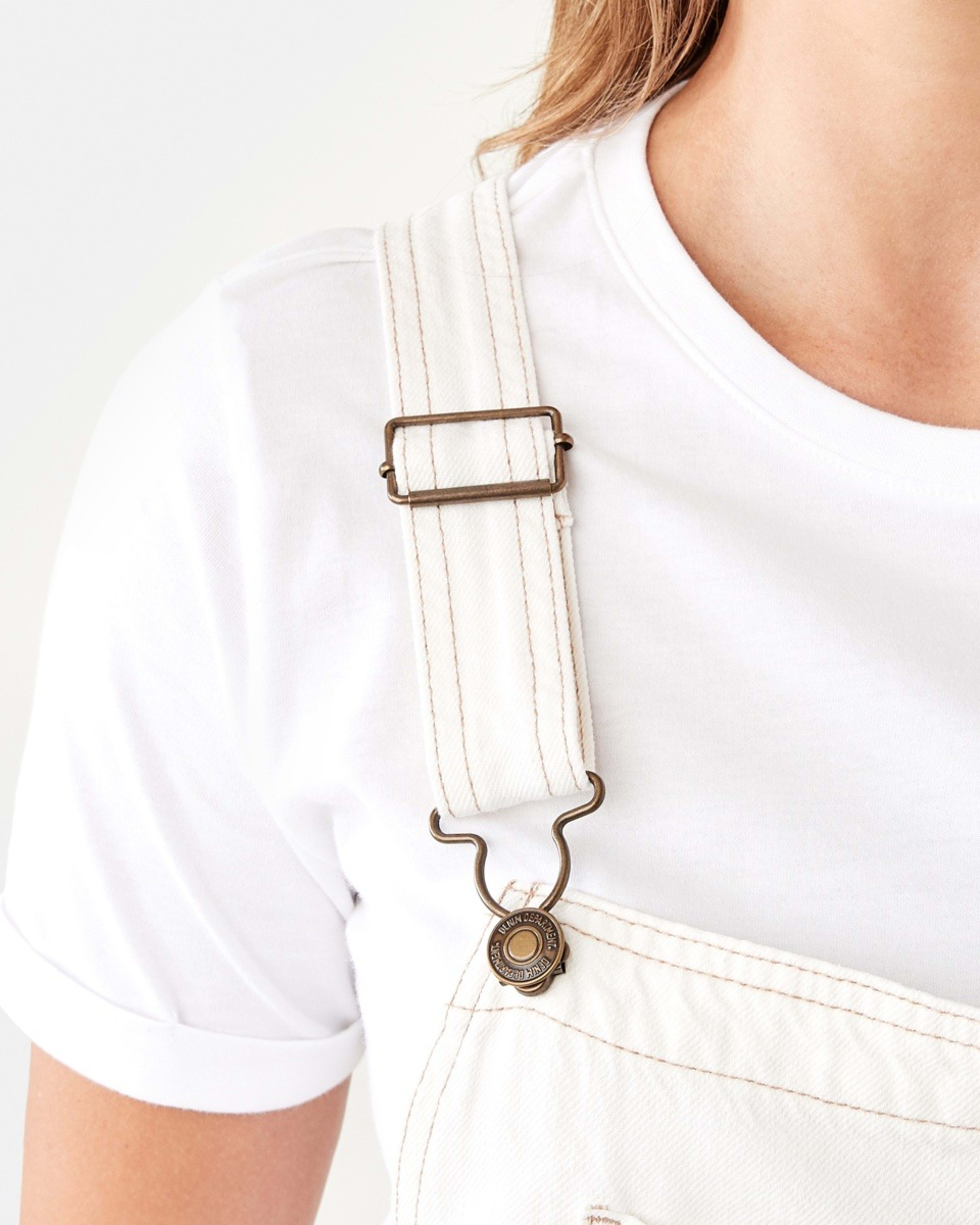 6 Denim Shortalls Ecru, 6 of 9