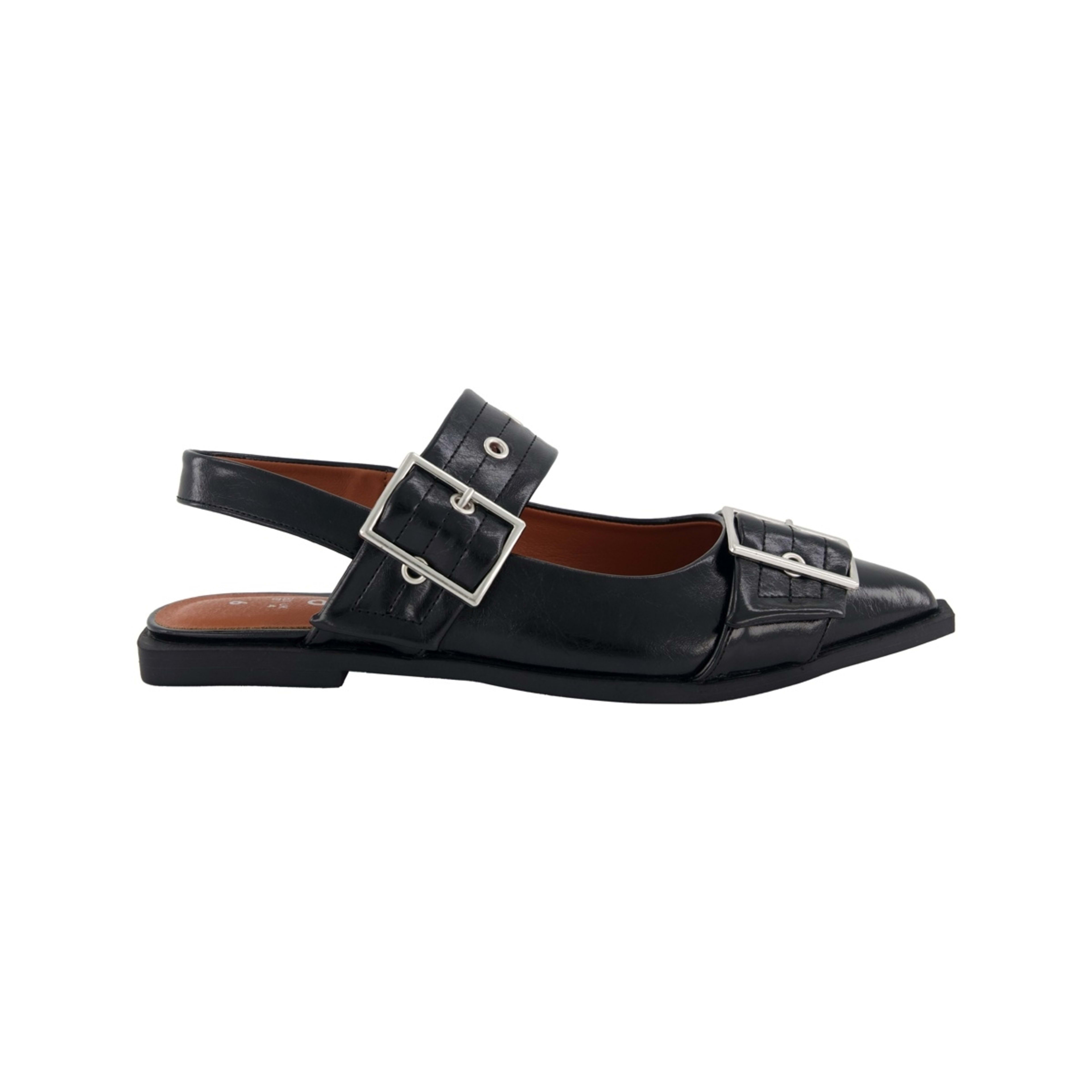 1 Buckle Slingback Ballet Flats Black, 1 of 3