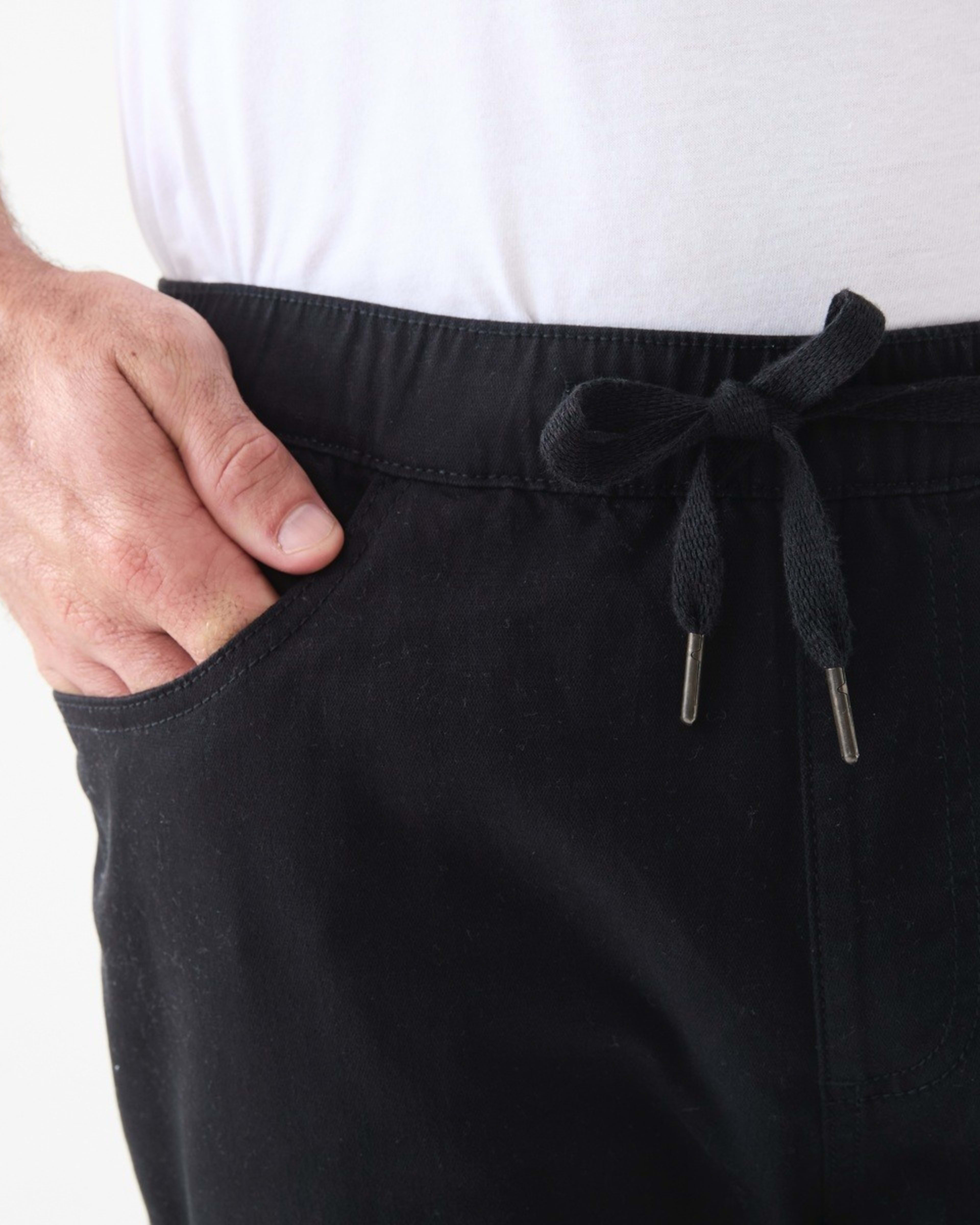 4 Elastic Waist Moto Joggers BLACK, 4 of 5
