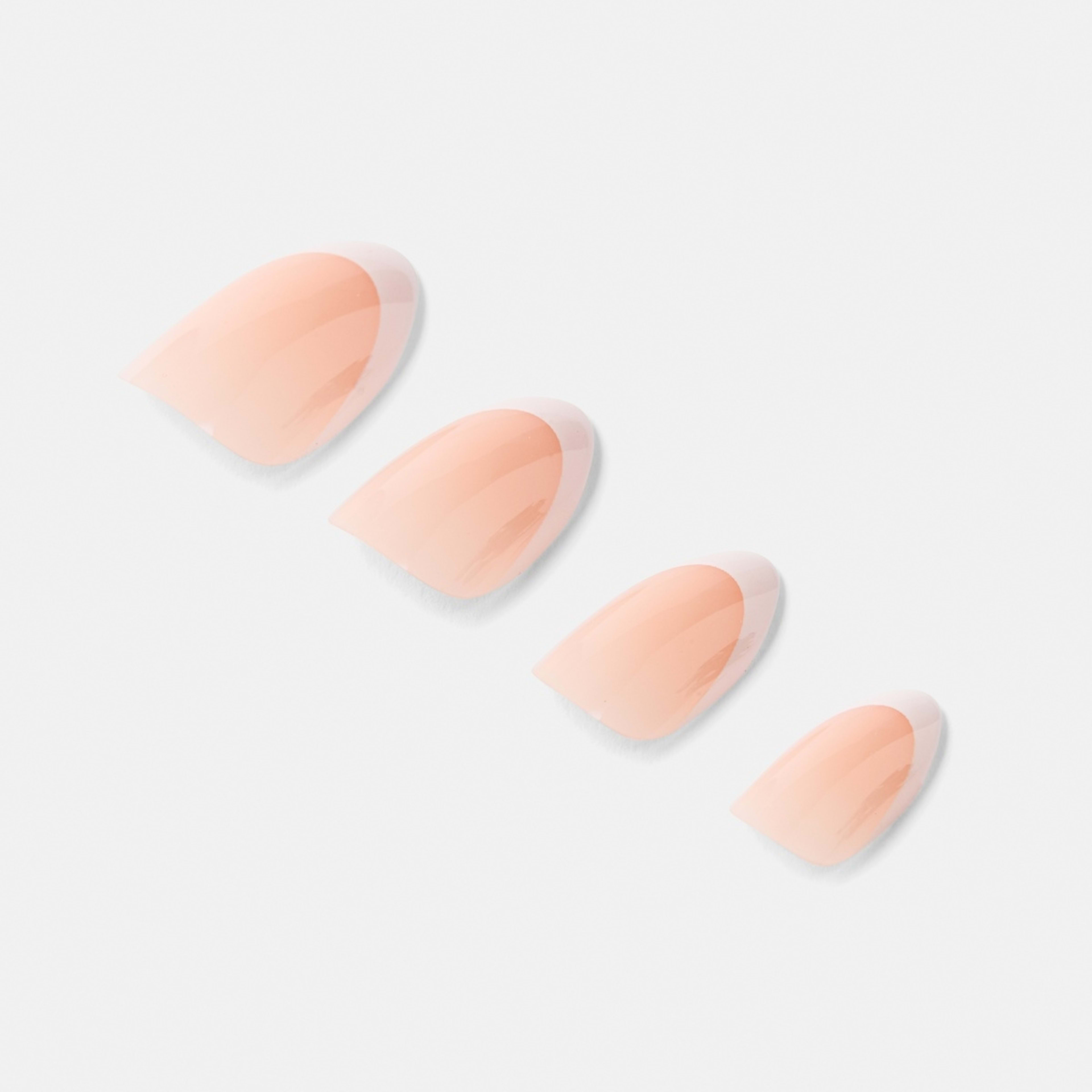 5 OXX Cosmetics 100 Pack Artificial Nails with Adhesive - Almond Shape, French Tip, 5 of 5