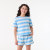 BLOCK STRIPE BELLFLOWER BLUE
