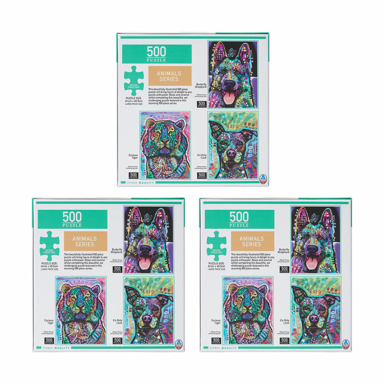 500 Piece Animals Puzzle Assorted Kmart