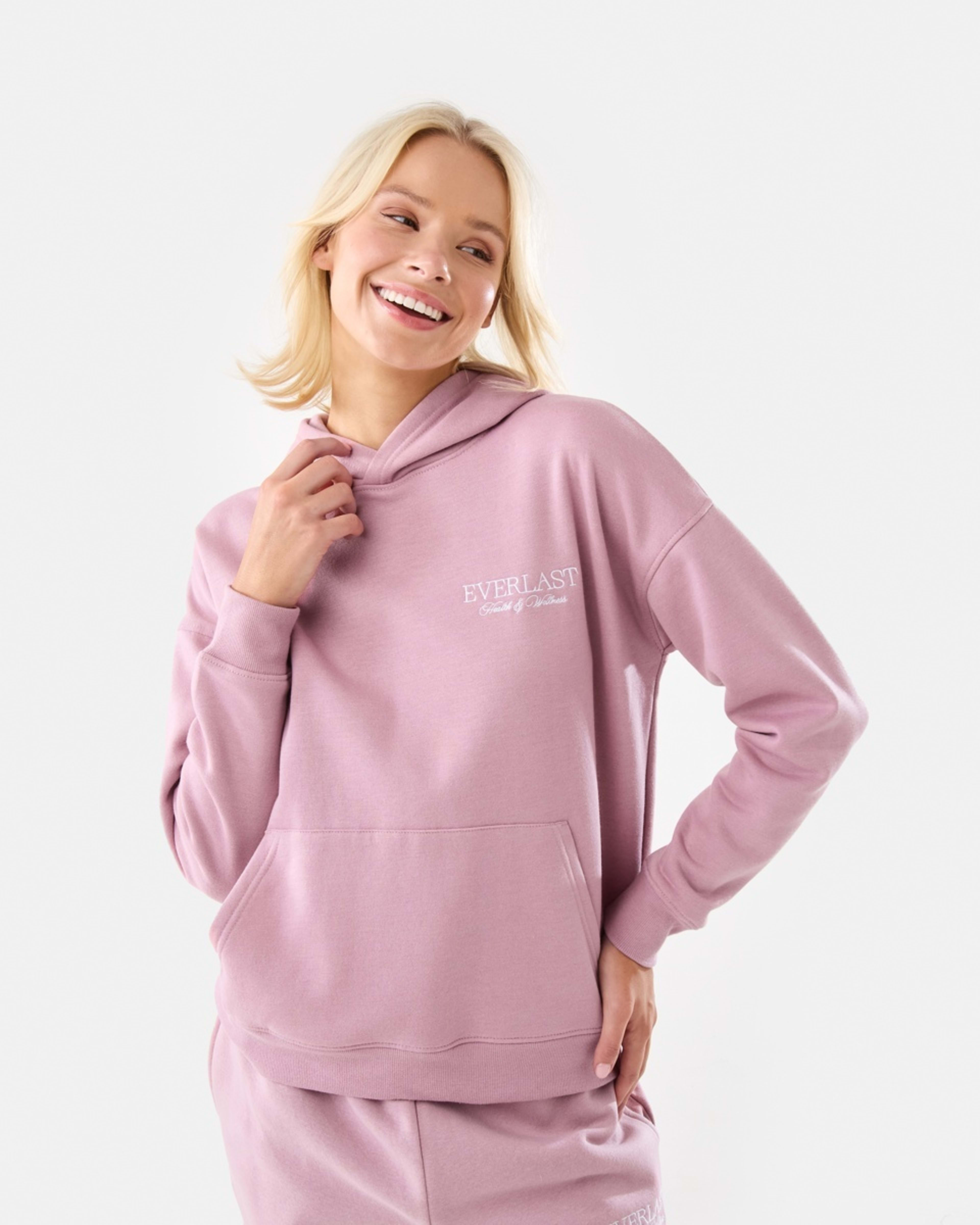 1 Everlast Womens Street Oversized Hoodie Dusty Pink, 1 of 10