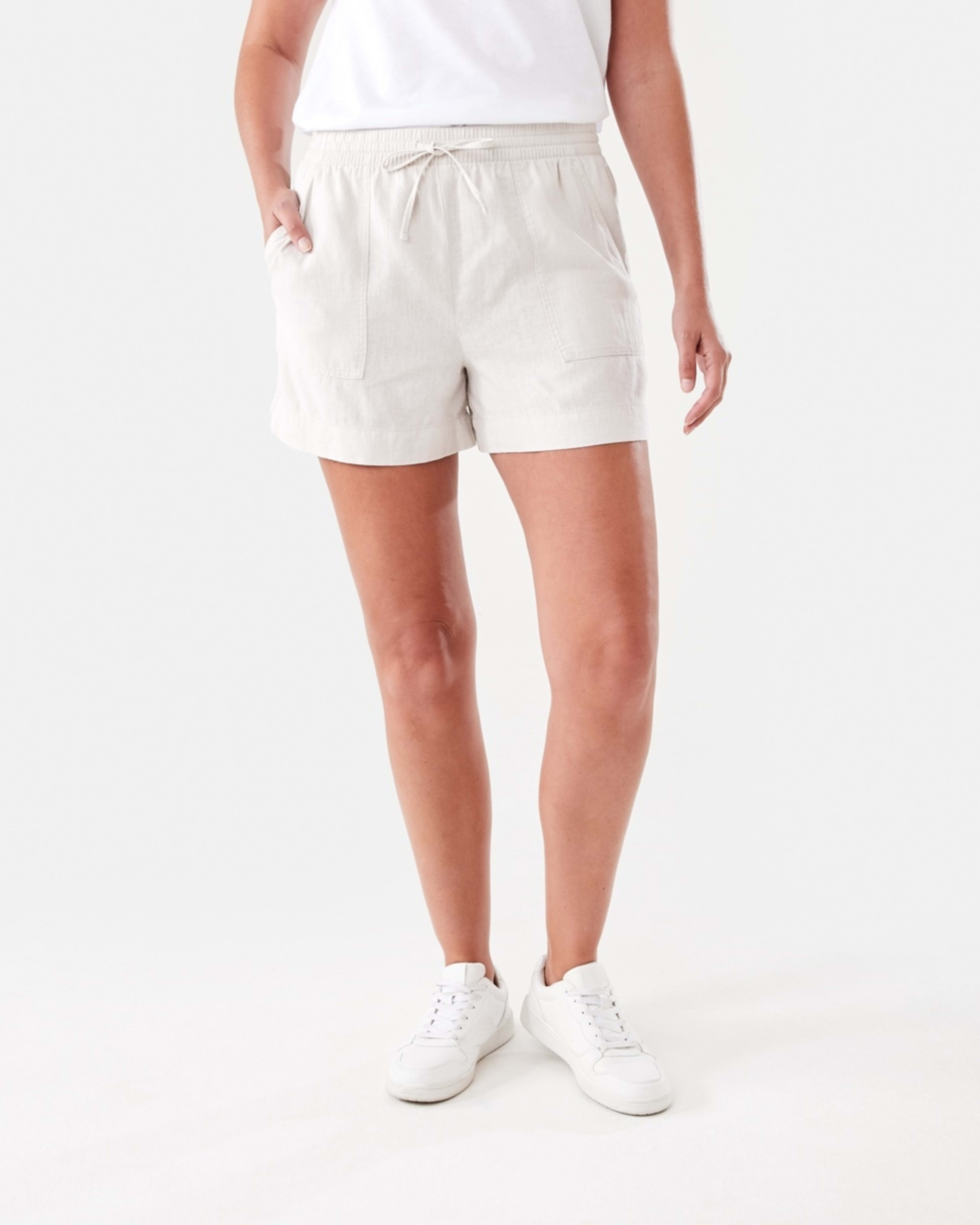 6 Linen Blend Patch Pocket Shorts NATURAL BEIGE, 6 of 6