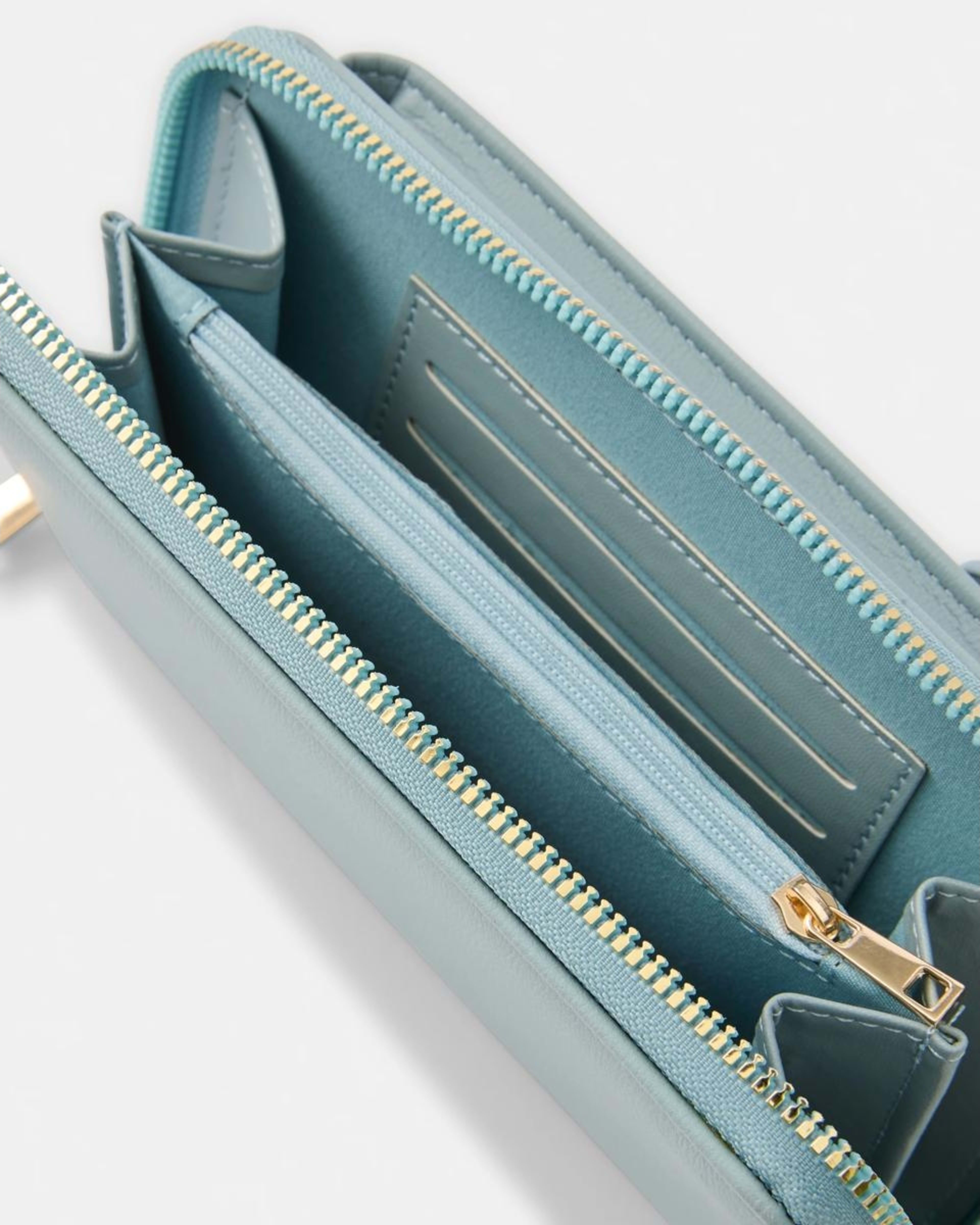 5 Sim Fabric Strap Phone Wallet Wint Blue, 5 of 6