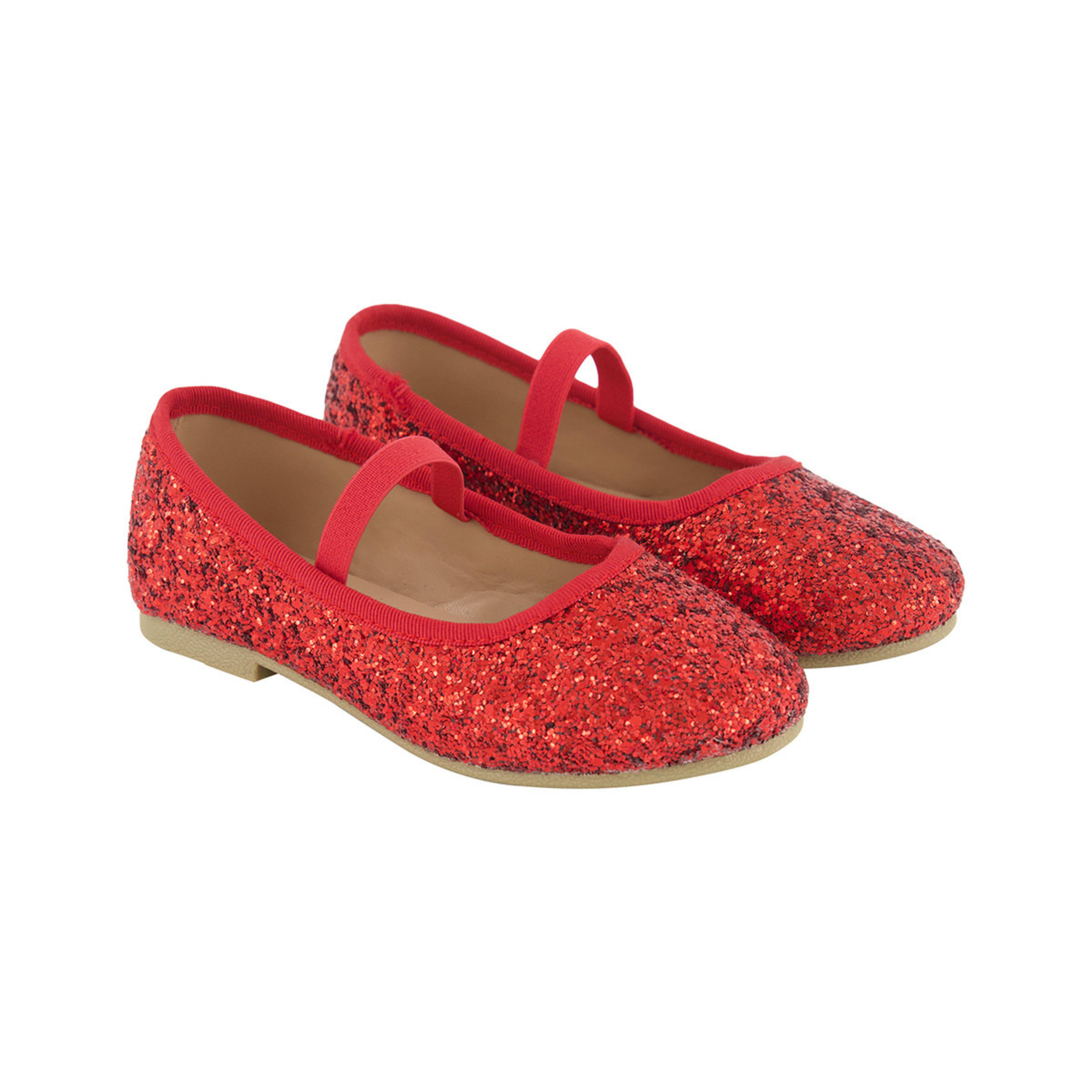 2 Junior Glitter Flats Red, 2 of 6